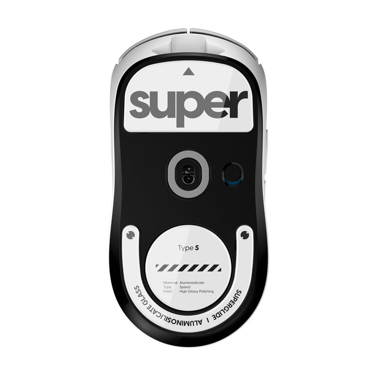 펄사(PULSAR) 로지텍 GPRO X 슈퍼라이트2 전용 슈퍼글라이드 유리 마우스피트 화이트색상 Type-S 유광 (LGS2GW)