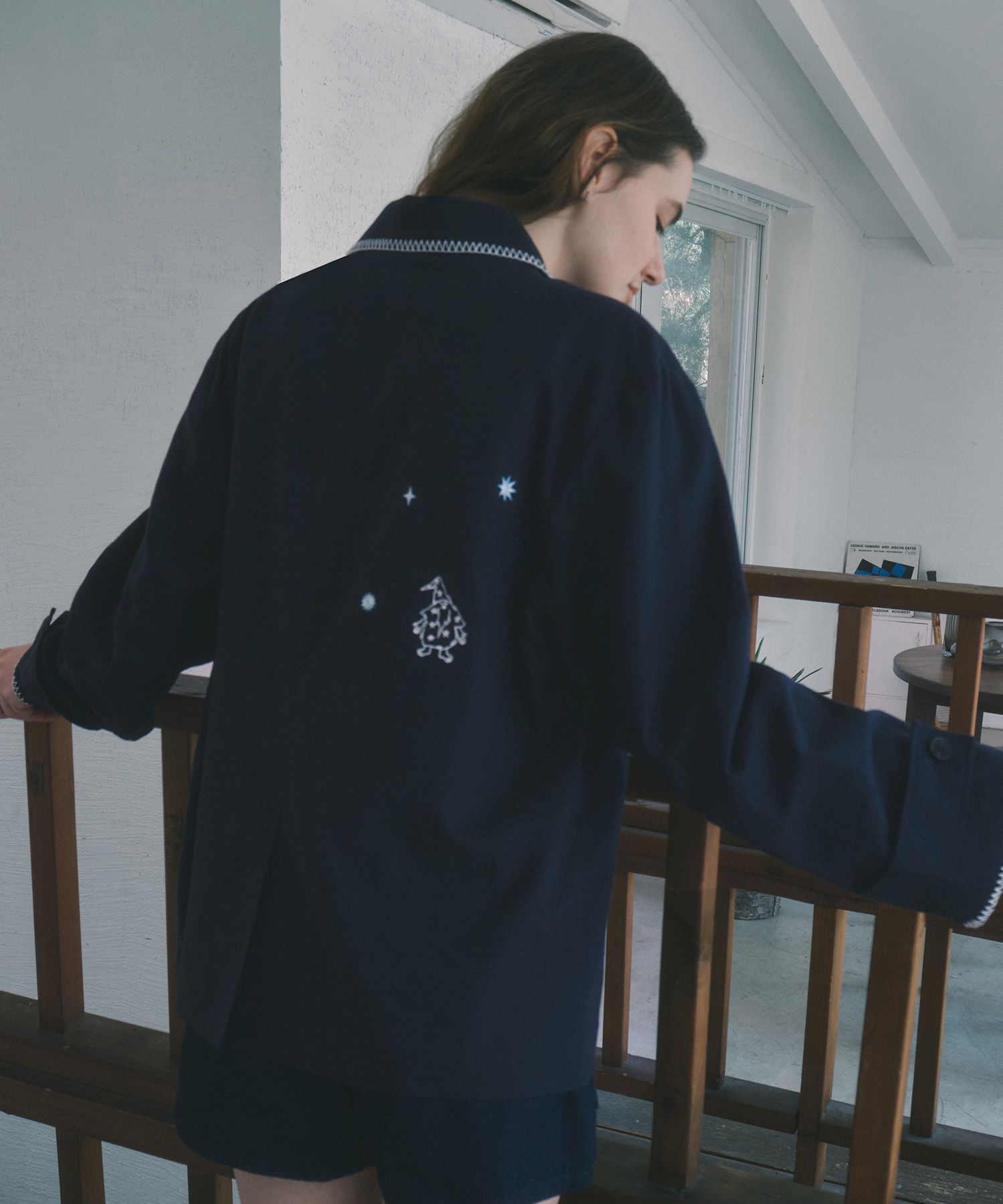 [CODEGRAPHY]25SS★韓国人気★(Women) Linen Cotton Half Jacket MUSINSA | Codegraphy (Women) Linen Cotton Half Jacket_Navy