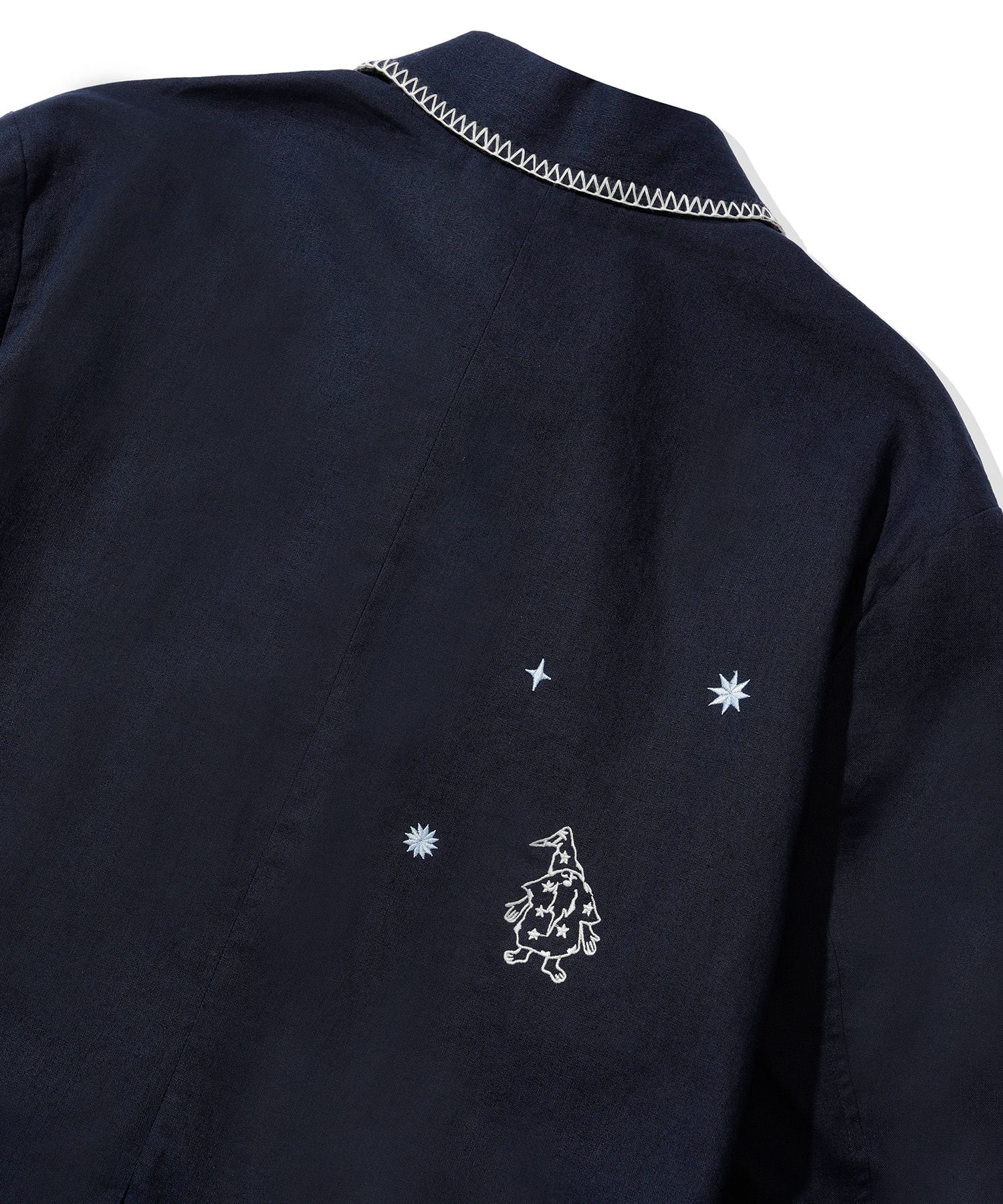 MUSINSA | Codegraphy (Women) Linen Cotton Half Jacket_Navy