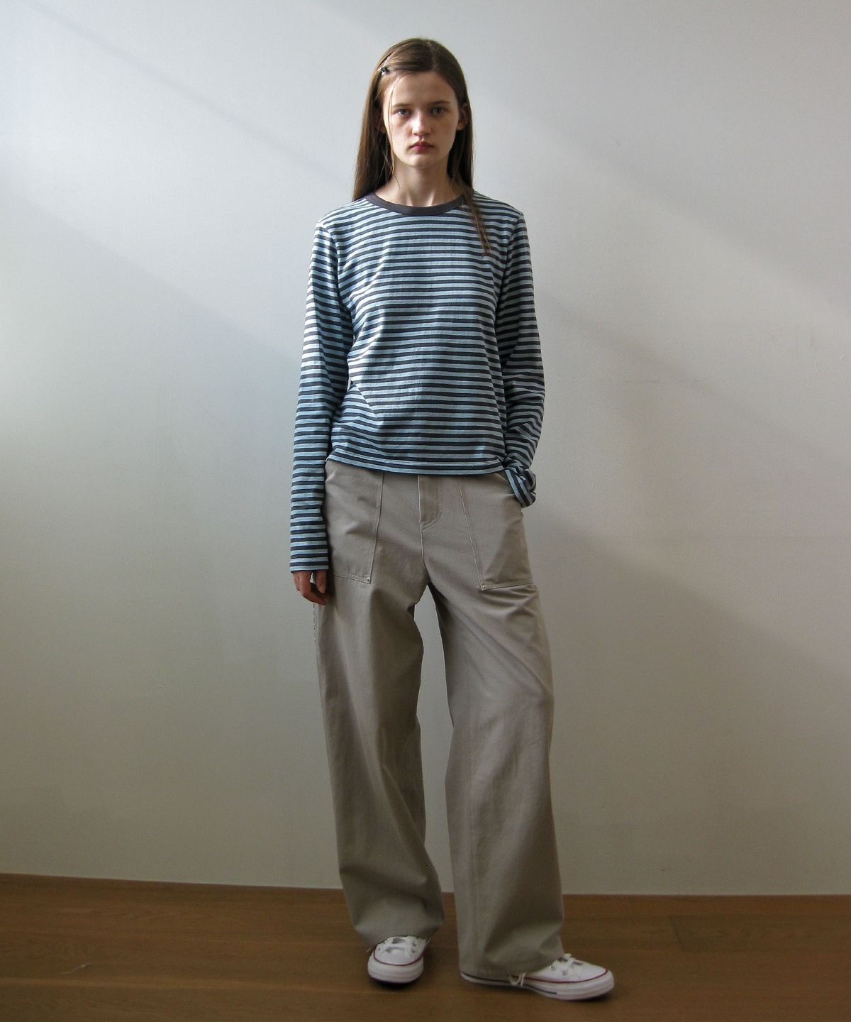 나츠(NAATS) Check pocket carpenter pants, beige