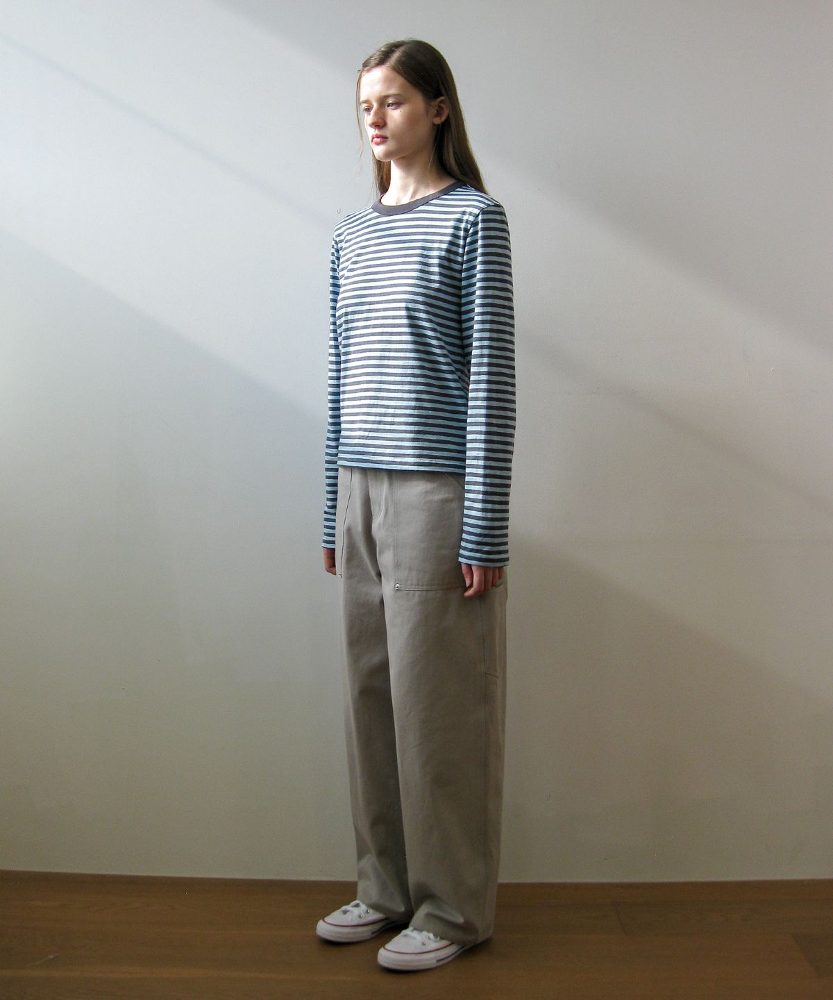 나츠(NAATS) Check pocket carpenter pants, beige