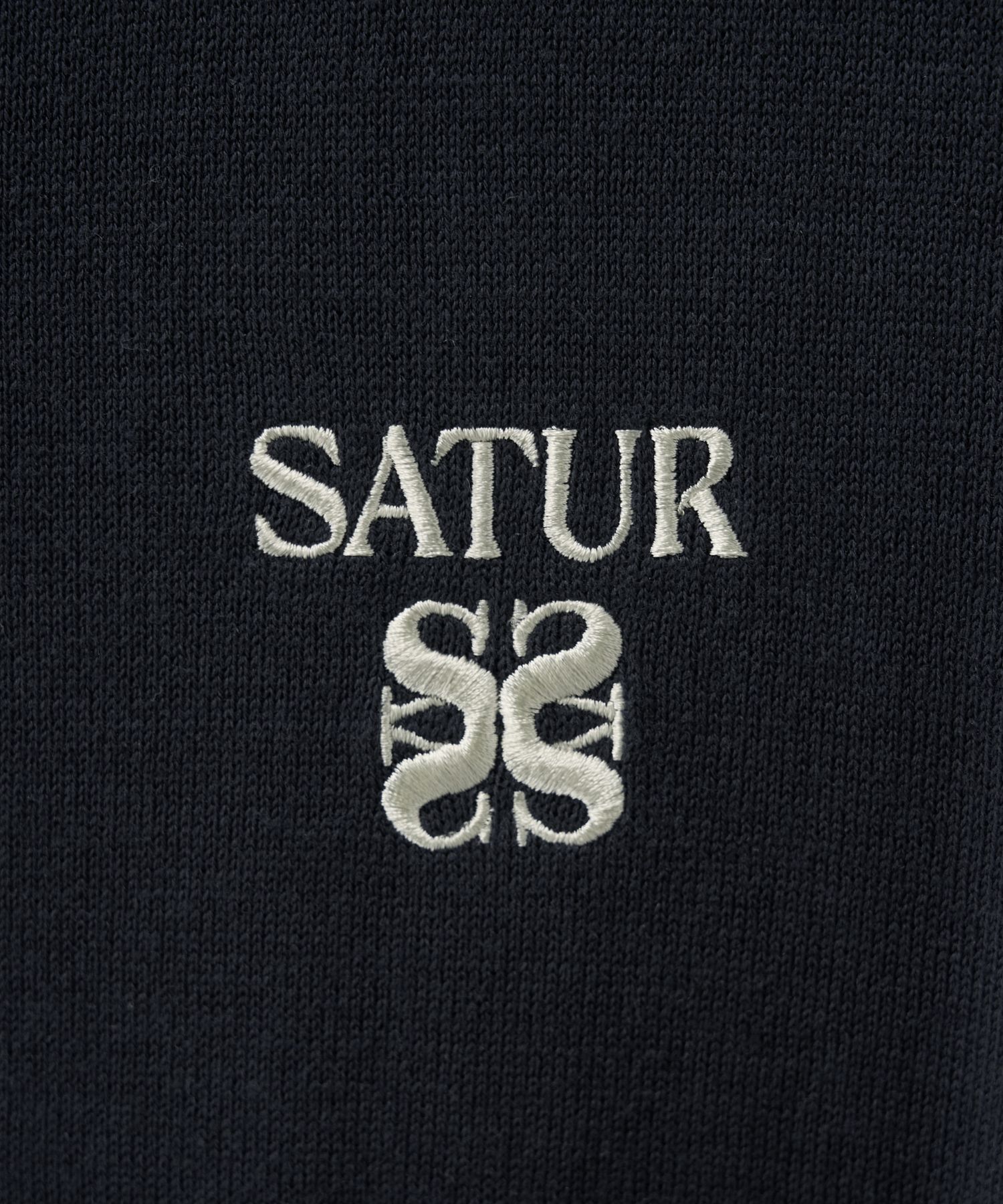 MUSINSA | SATUR Fine Half Pique Polo Knit Navy