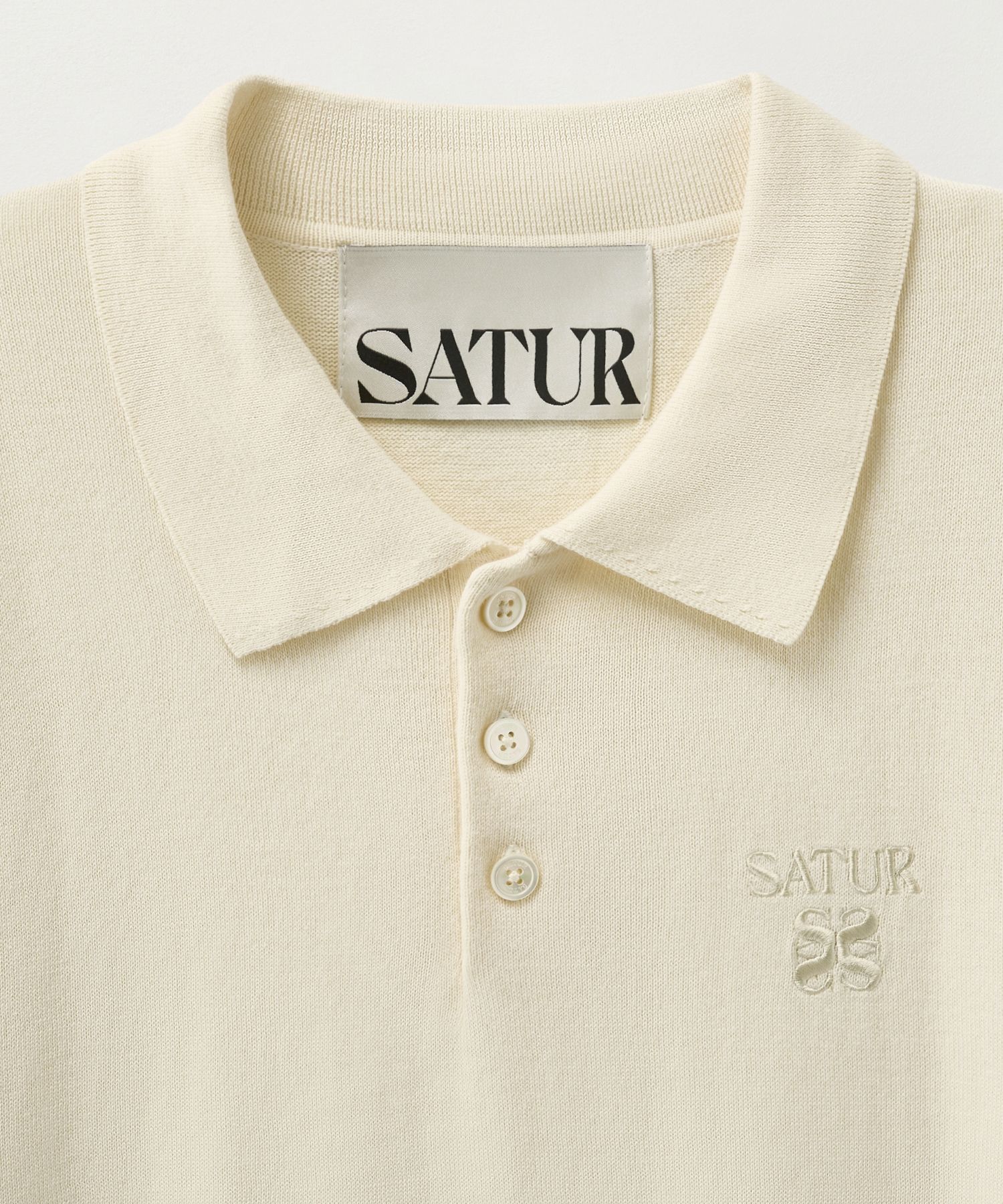 [25SS/人気]SATUR★Fine Half Pique Polo Knit★ポロニット★ MUSINSA | SATUR Fine Half Pique Polo Knit Cream