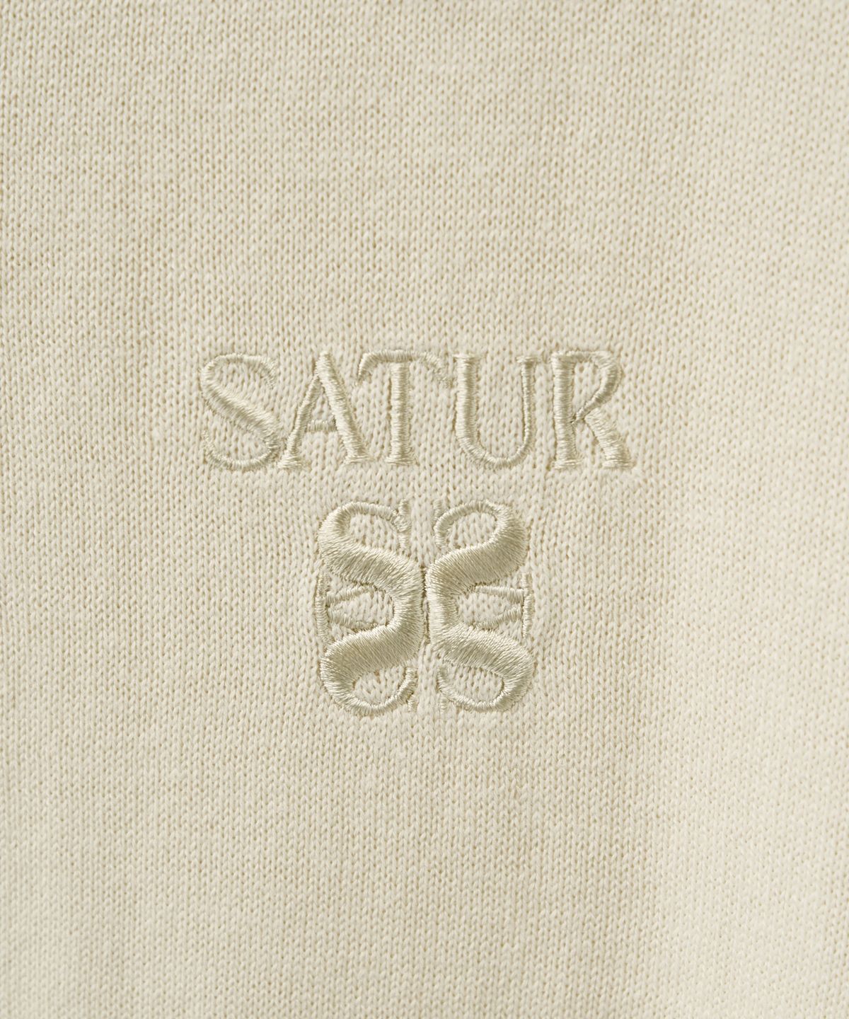 세터(SATUR) 파인 하프 피케 폴로 니트 크림