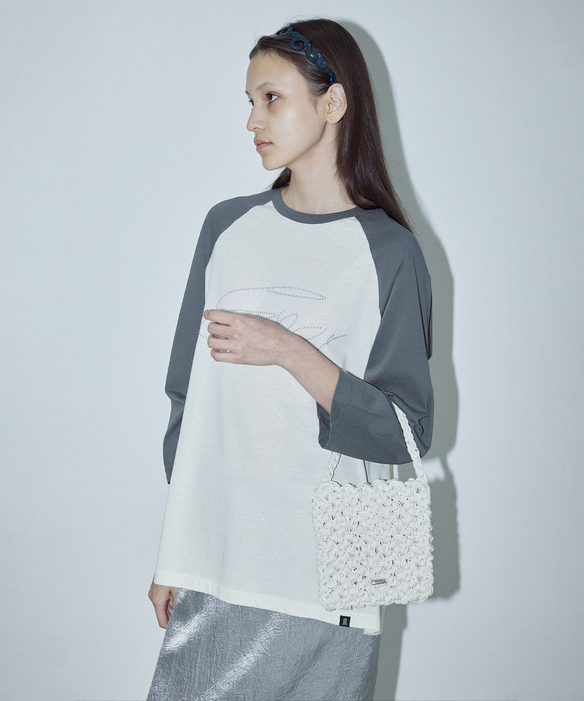 엔오르(EN OR) WEAVING SQUARE BAG MINI - CREAM