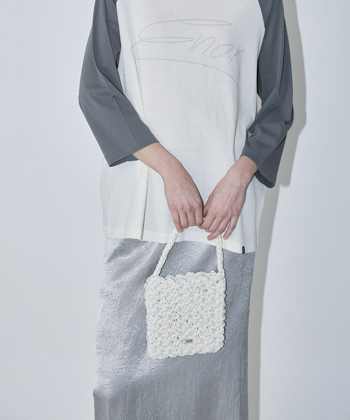 엔오르(EN OR) WEAVING SQUARE BAG MINI - CREAM