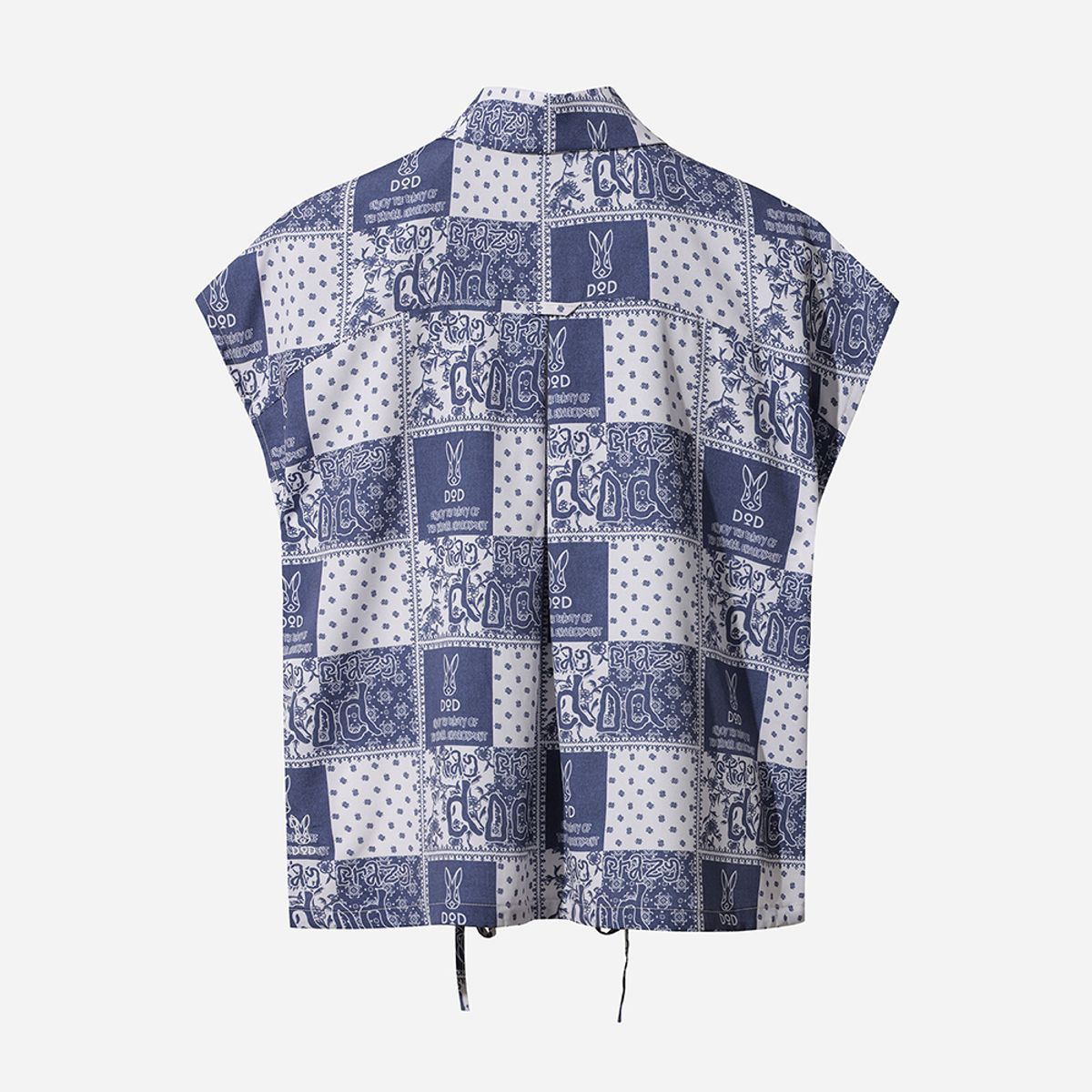 디오디(DOD) 이지 알로하 셔링 숏 셔츠 여자(NAVY PATTERN)