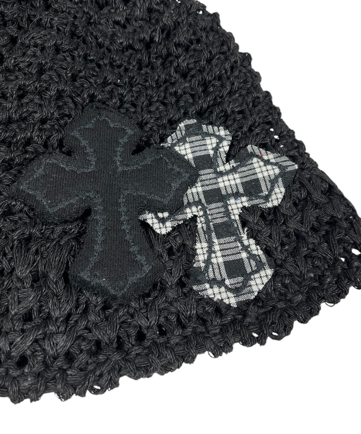 스케이터락(SK8ER ROCK) Cross Knit Bucket Hat ((black))