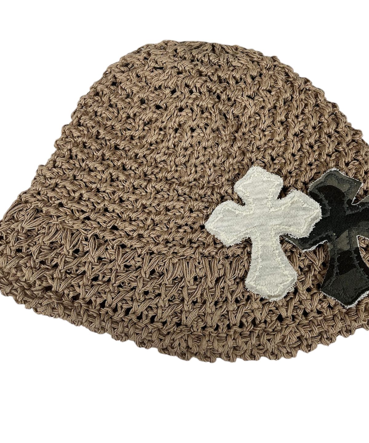 스케이터락(SK8ER ROCK) Cross Knit Bucket Hat ((beige))