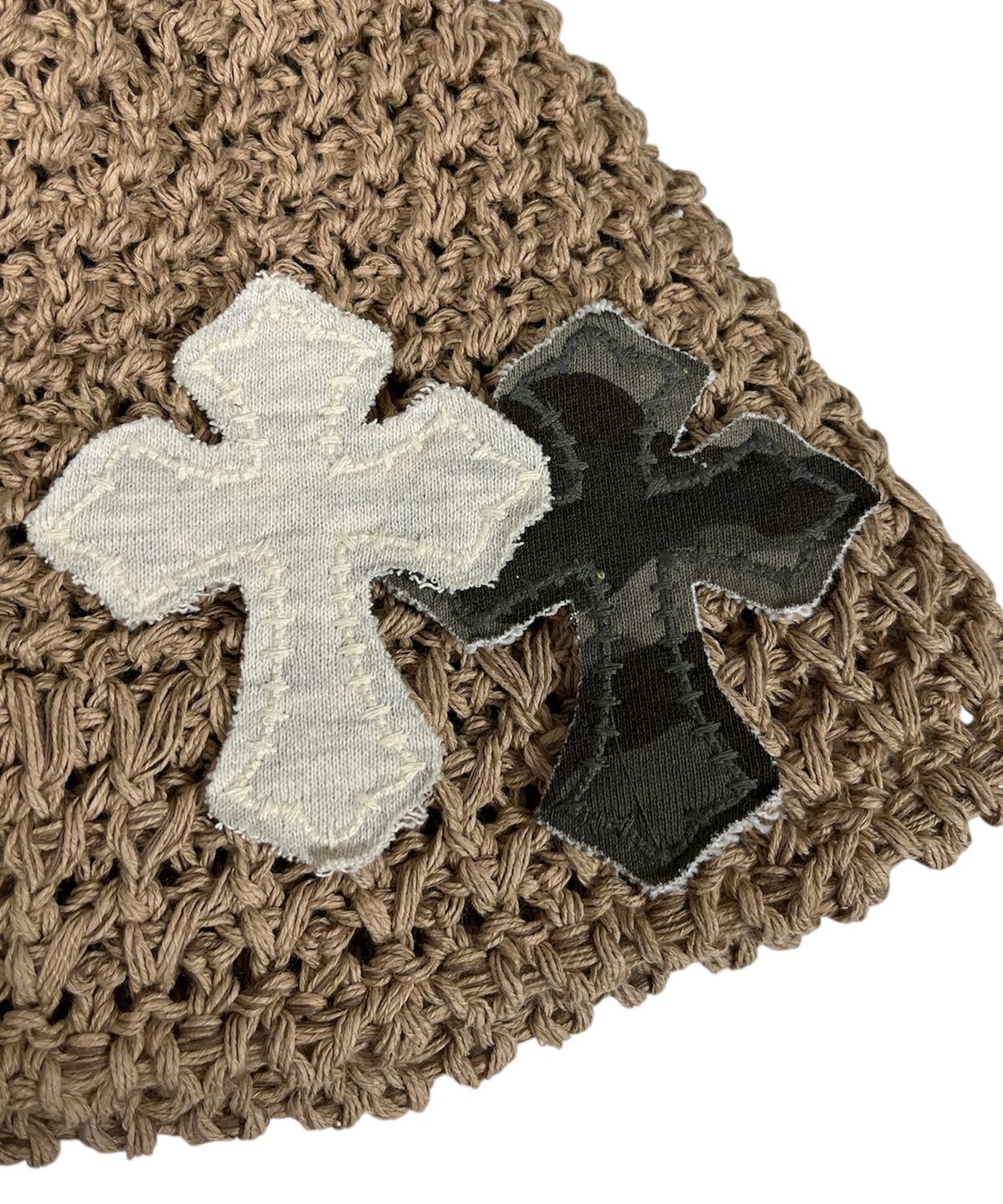 스케이터락(SK8ER ROCK) Cross Knit Bucket Hat ((beige))