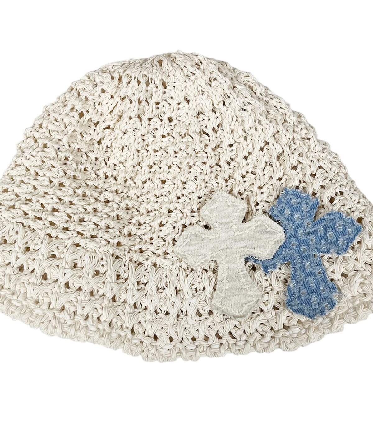 스케이터락(SK8ER ROCK) Cross Knit Bucket Hat ((ivory))