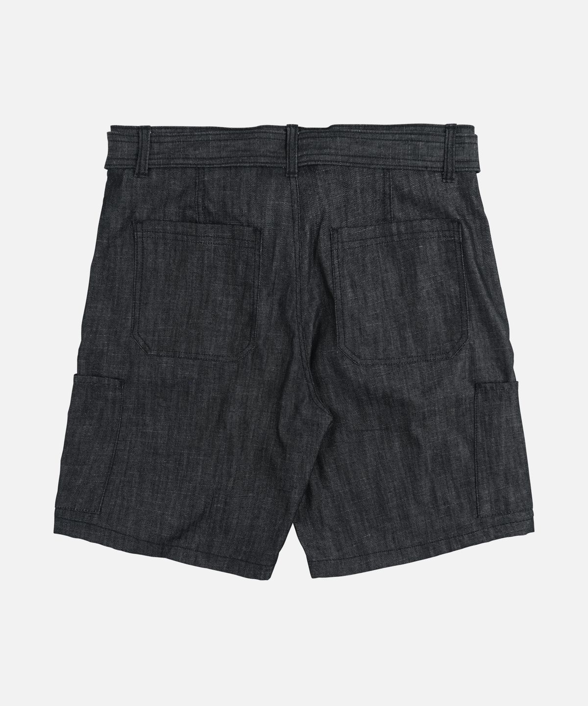 프리즘웍스(FRIZMWORKS) BELTED DENIM SHORTS _ BLACK