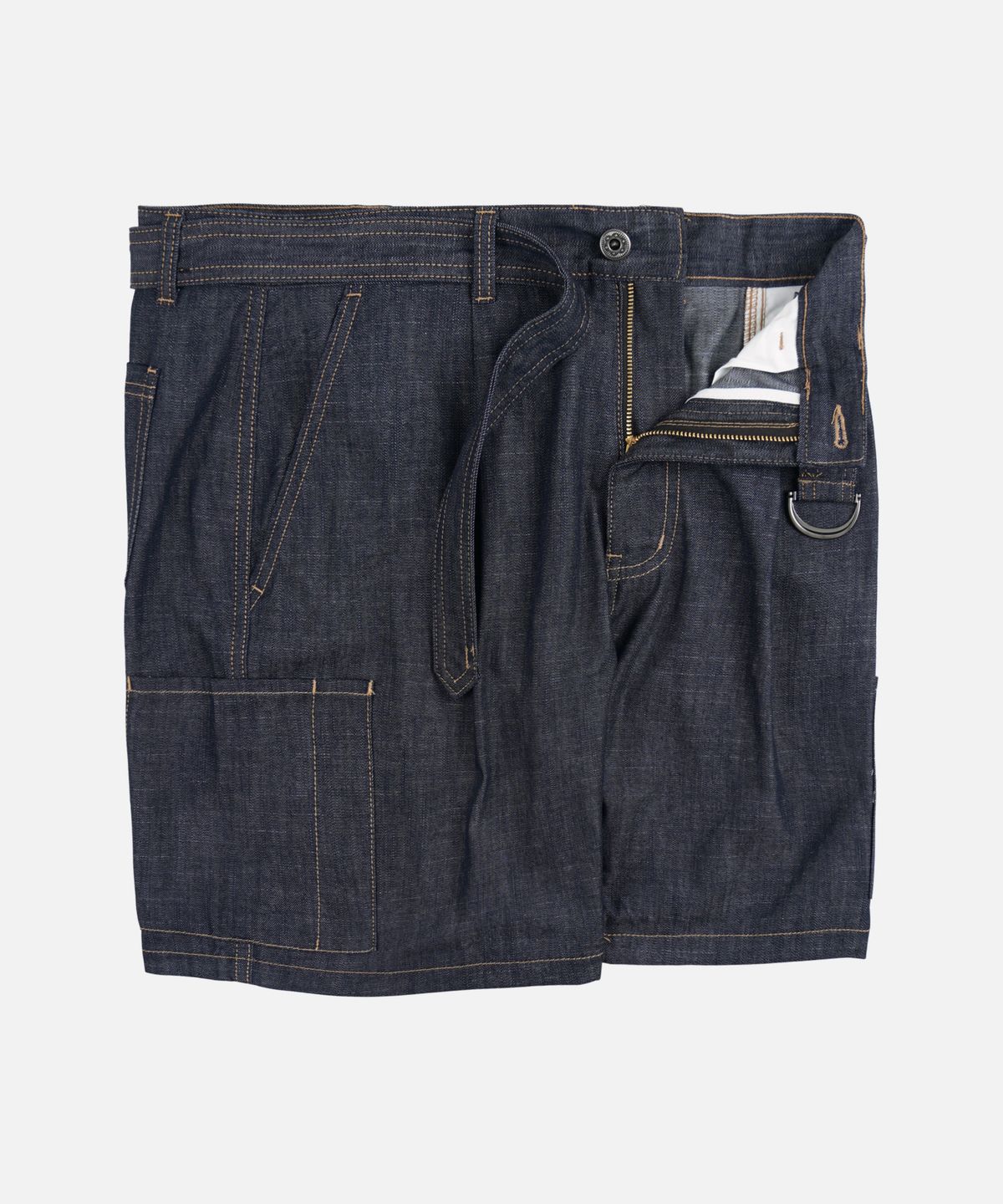 프리즘웍스(FRIZMWORKS) BELTED DENIM SHORTS _ INDIGO