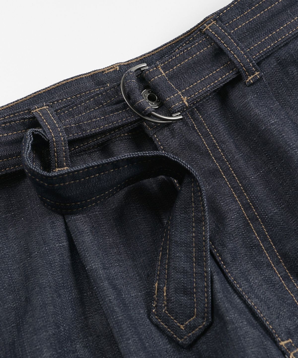 프리즘웍스(FRIZMWORKS) BELTED DENIM SHORTS _ INDIGO