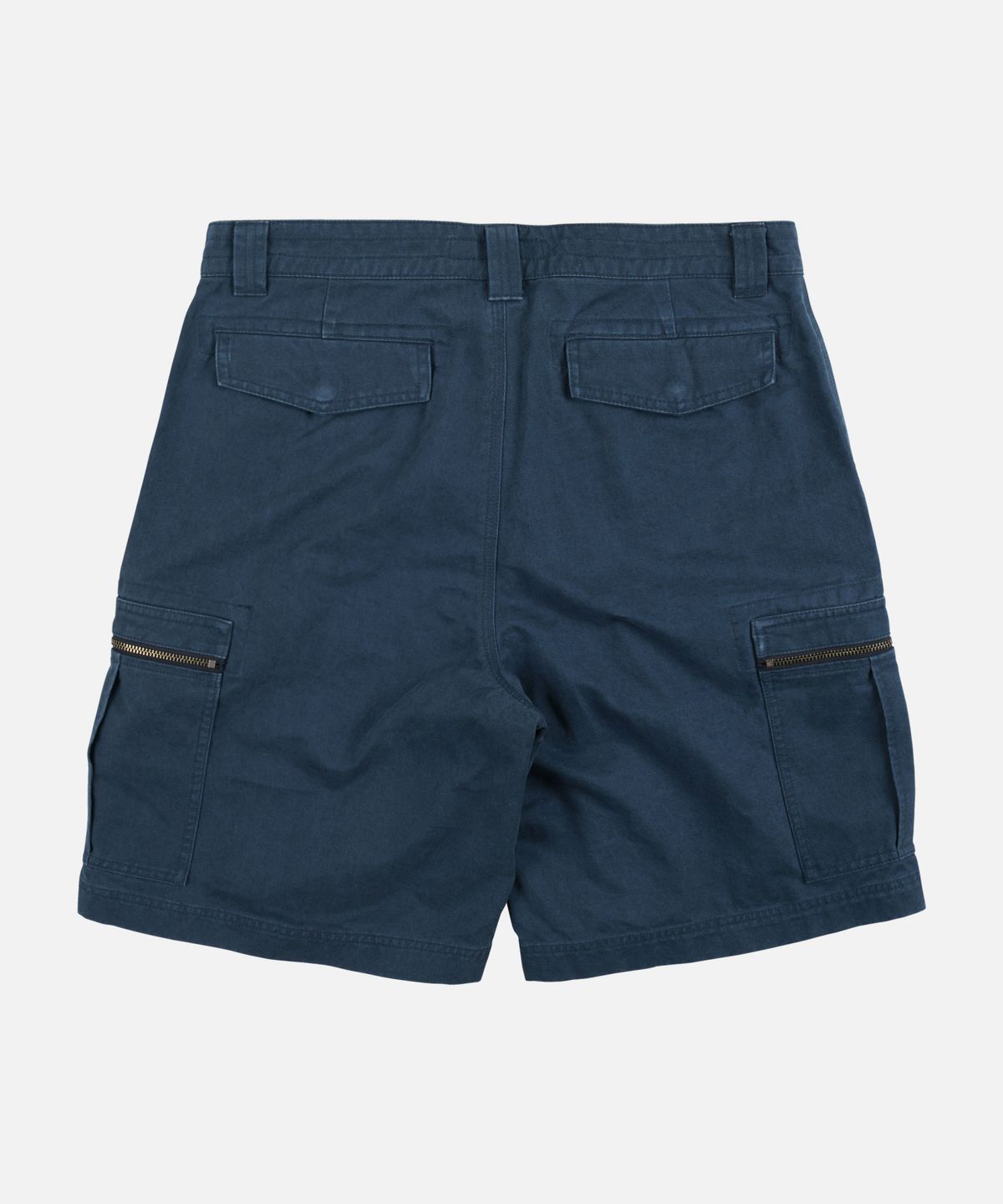 프리즘웍스(FRIZMWORKS) WASHED COTTON ZIP CARGO SHORTS _ NAVY