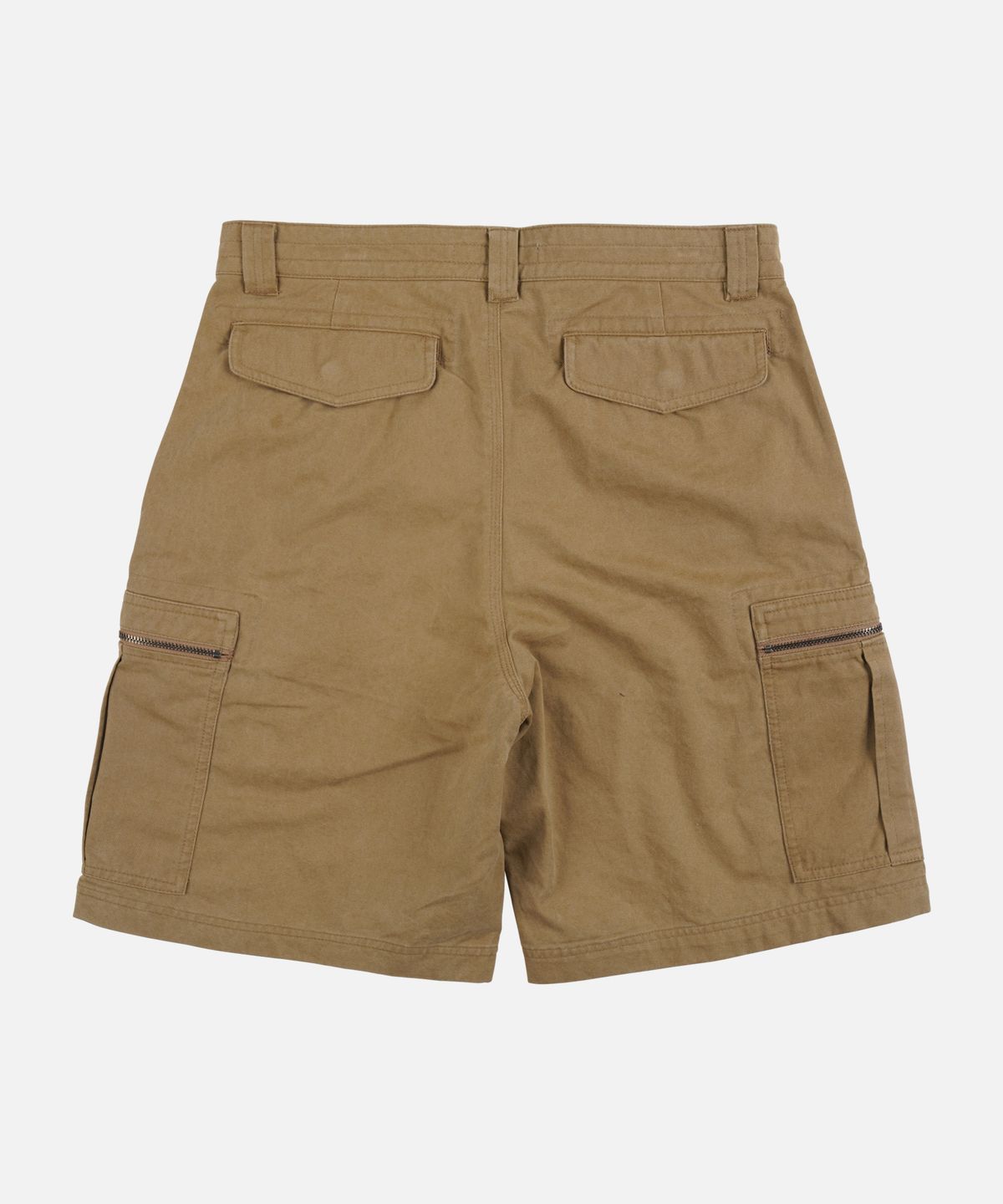 프리즘웍스(FRIZMWORKS) WASHED COTTON ZIP CARGO SHORTS _ BEIGE