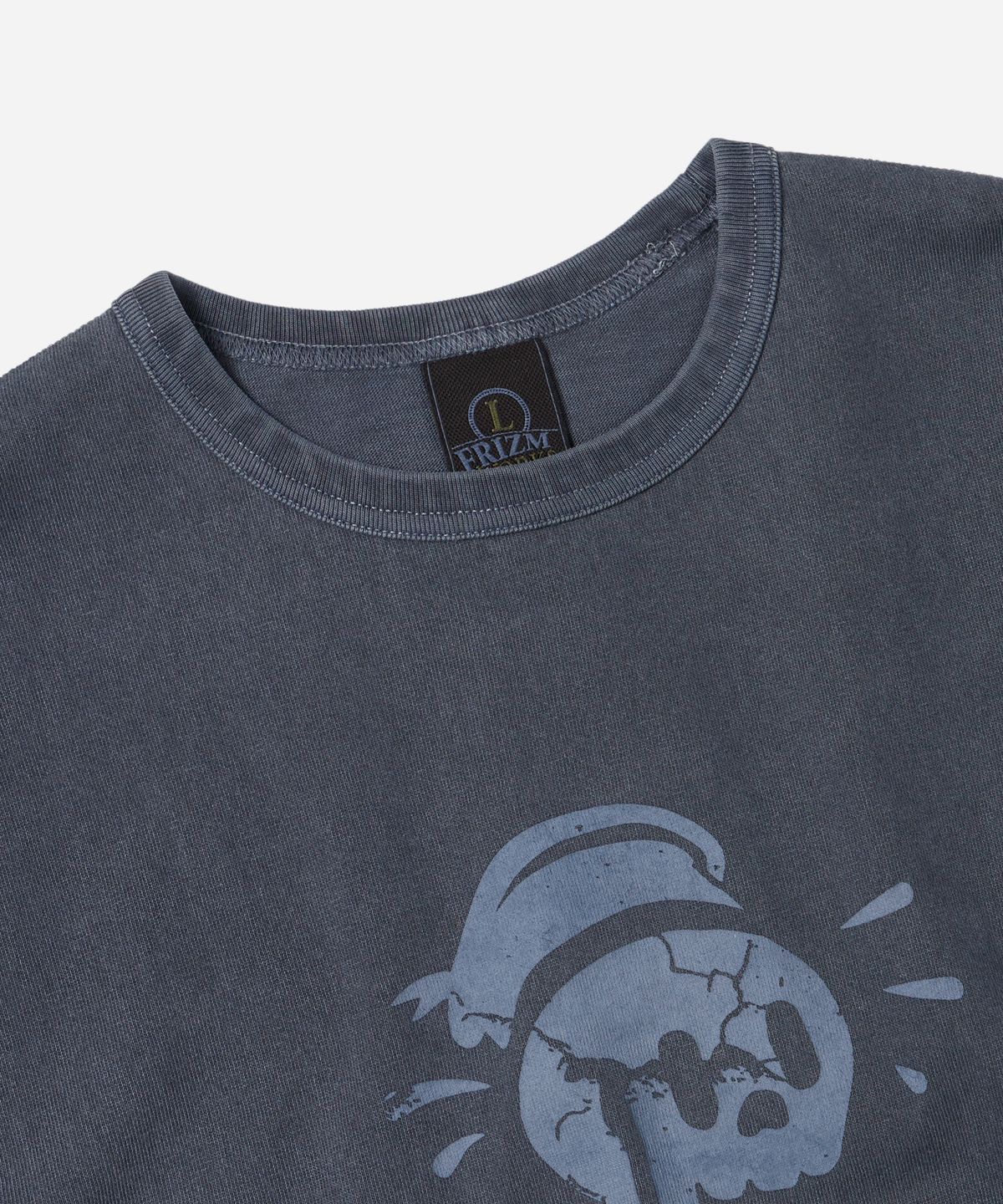 프리즘웍스(FRIZMWORKS) BLACK FLAG PIGMENT DYEING TEE _ NAVY
