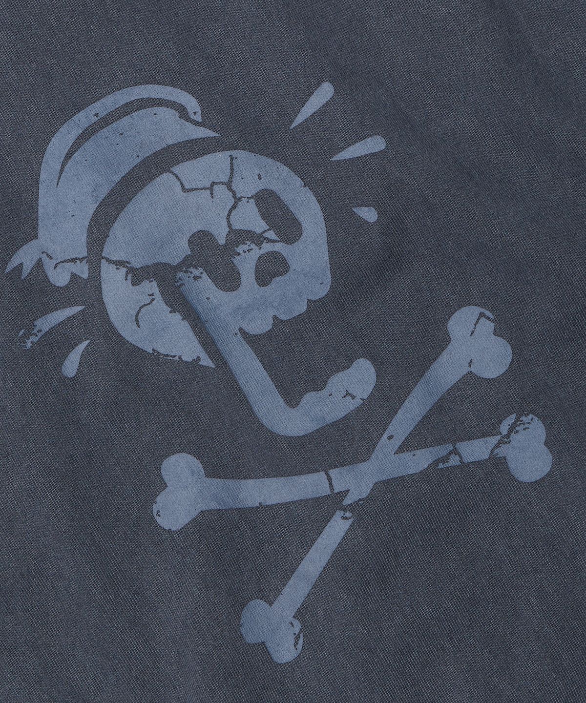 프리즘웍스(FRIZMWORKS) BLACK FLAG PIGMENT DYEING TEE _ NAVY