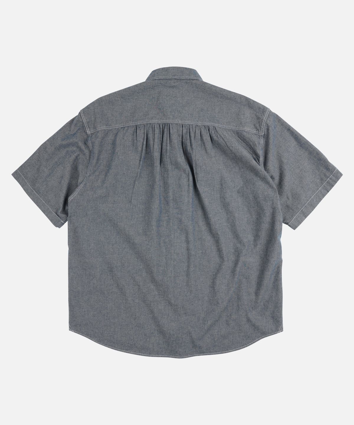 프리즘웍스(FRIZMWORKS) CHAMBRAY WORK HALF SHIRT _ BLUE