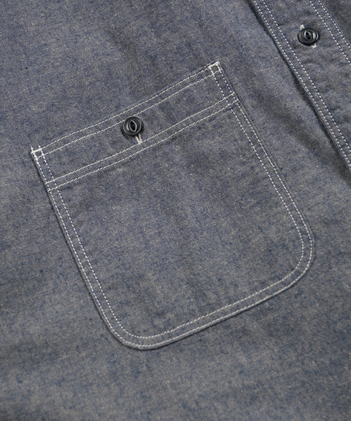프리즘웍스(FRIZMWORKS) CHAMBRAY WORK HALF SHIRT _ BLUE