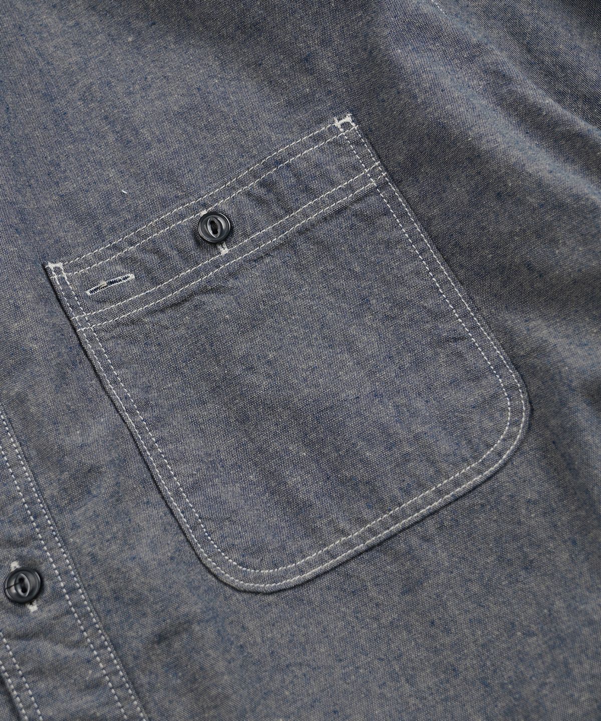 프리즘웍스(FRIZMWORKS) CHAMBRAY WORK HALF SHIRT _ BLUE