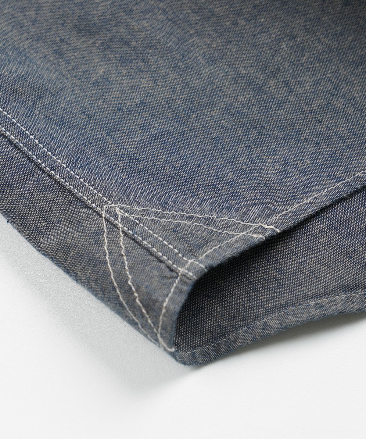 프리즘웍스(FRIZMWORKS) CHAMBRAY WORK HALF SHIRT _ BLUE