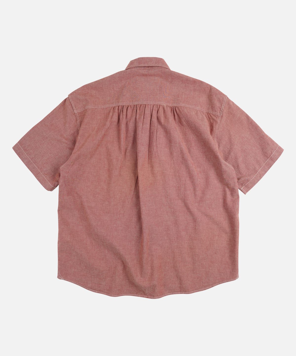 프리즘웍스(FRIZMWORKS) CHAMBRAY WORK HALF SHIRT _ RED
