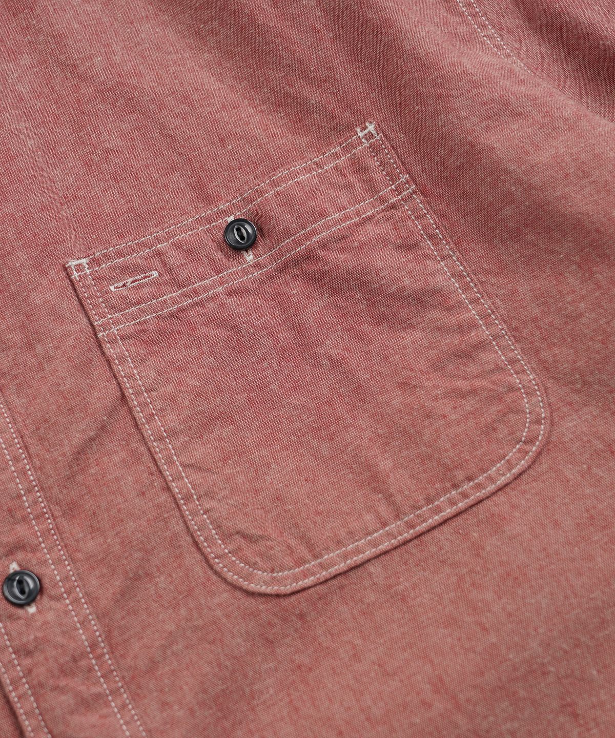 프리즘웍스(FRIZMWORKS) CHAMBRAY WORK HALF SHIRT _ RED