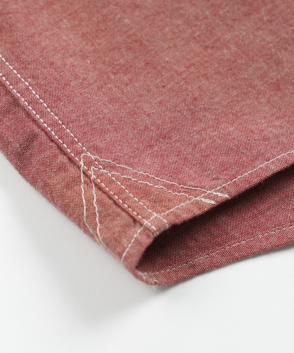프리즘웍스(FRIZMWORKS) CHAMBRAY WORK HALF SHIRT _ RED