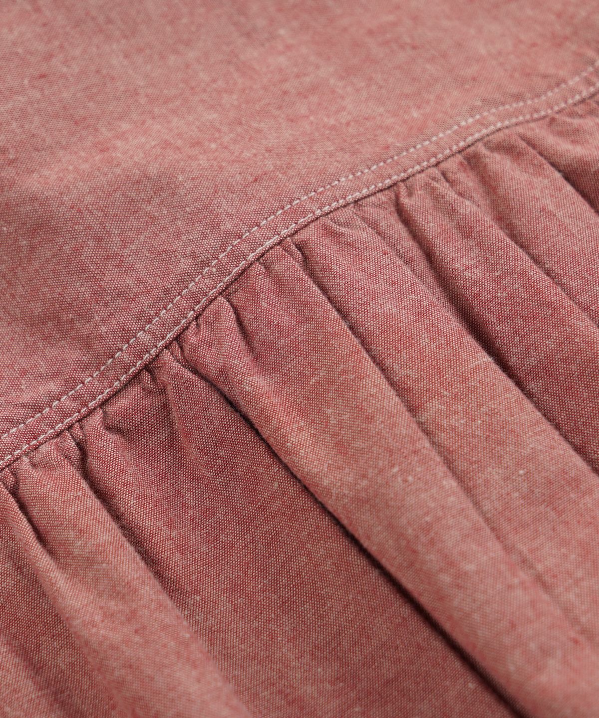프리즘웍스(FRIZMWORKS) CHAMBRAY WORK HALF SHIRT _ RED