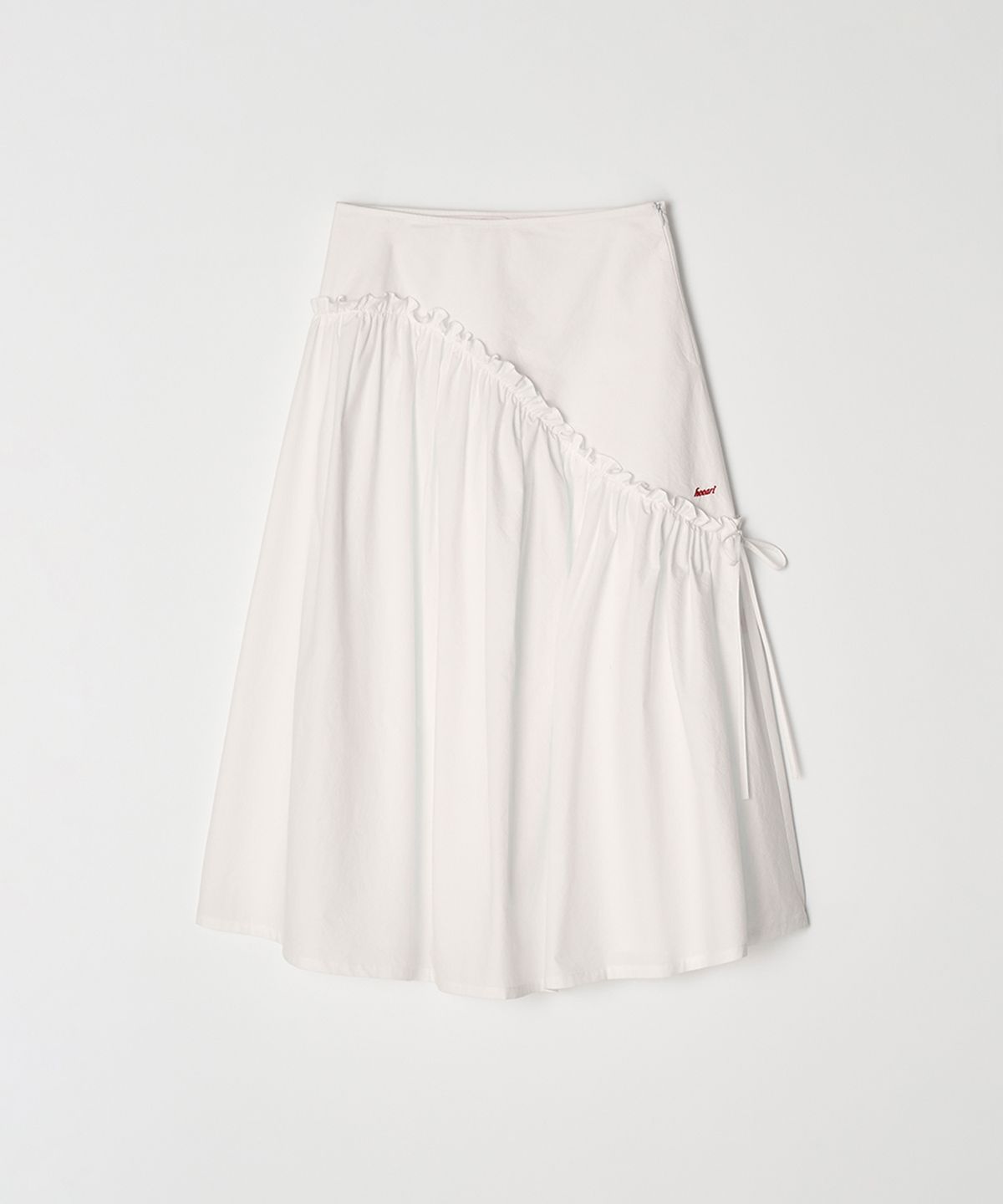 히어리(HEEARI) 블리스 플레어 롱 스커트_화이트