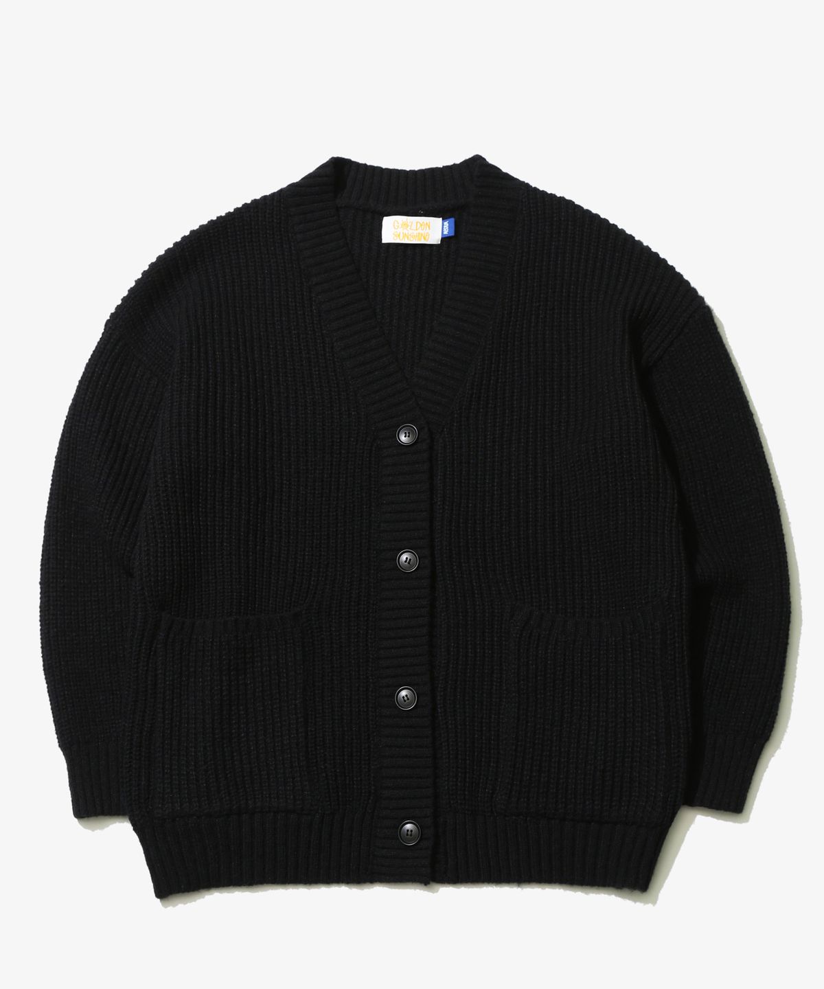 골든선샤인(GOLDEN SUNSHINE) Wool Over Bulky Knit Cardigan_Black