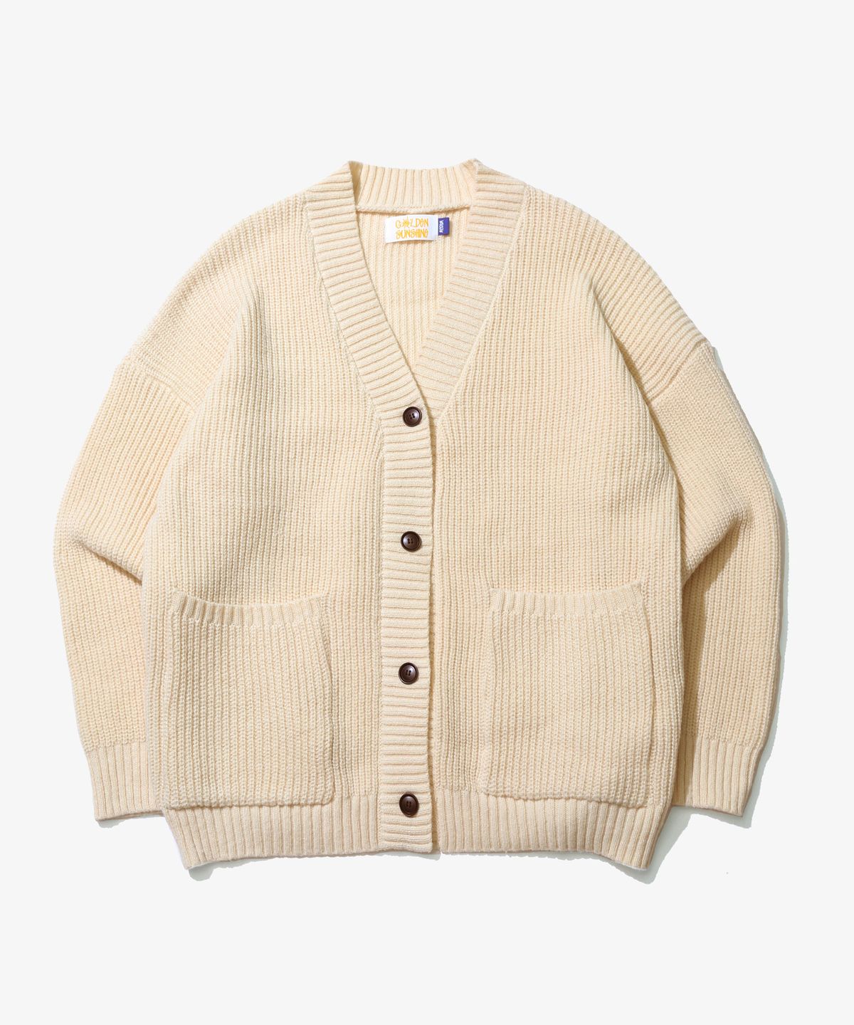 골든선샤인(GOLDEN SUNSHINE) Wool Over Bulky Knit Cardigan_Ivory