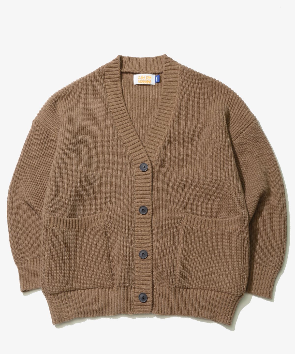 골든선샤인(GOLDEN SUNSHINE) Wool Over Bulky Knit Cardigan_Camel