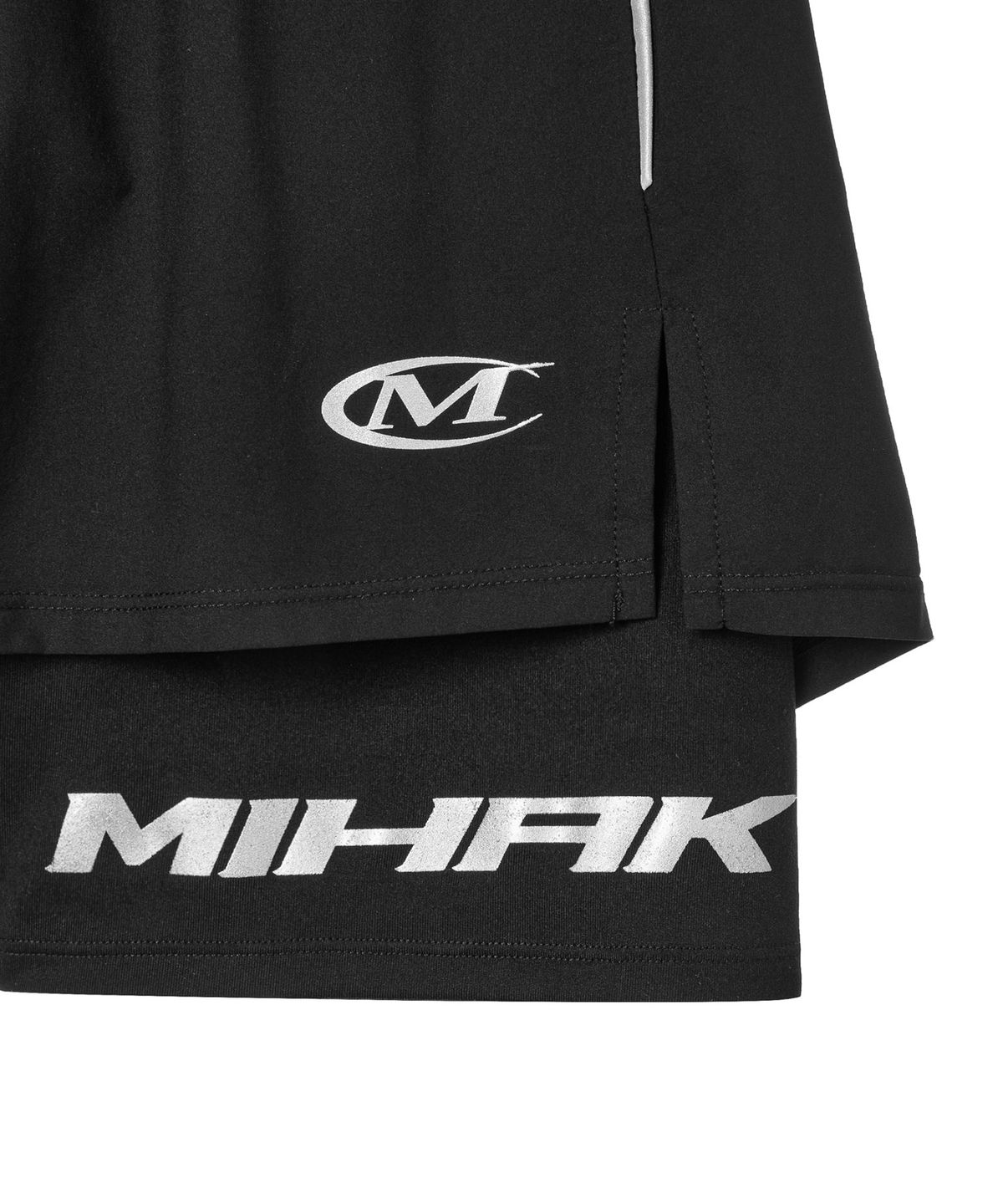 미학(MIHAK) 리플렉티브 레깅스 하프팬츠 (BLACK)