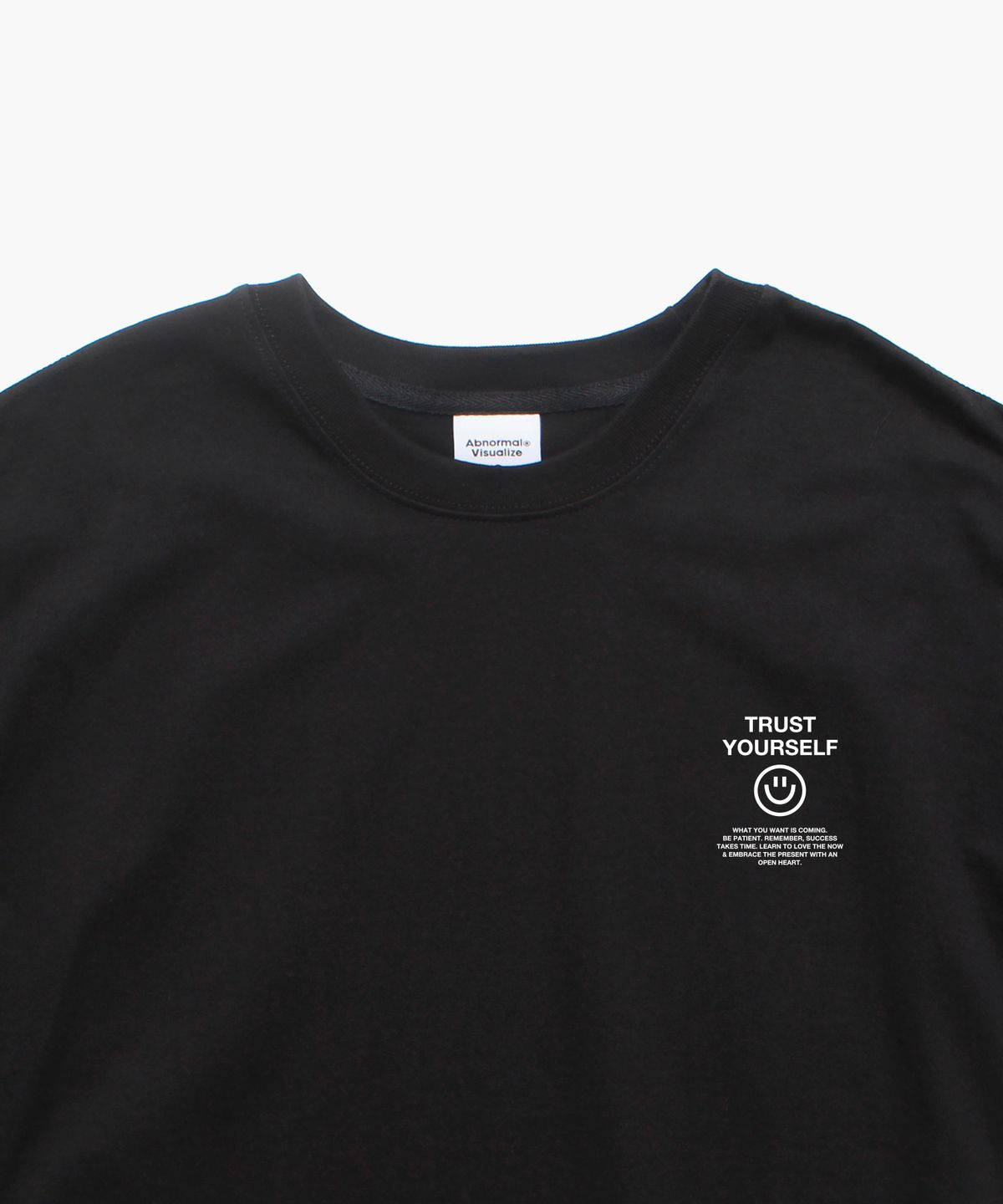 앱놀머씽(ABNORMALTHING) 스마일 오버핏 티셔츠 블랙 (SMILE TODAY T-SHIRT BLACK)
