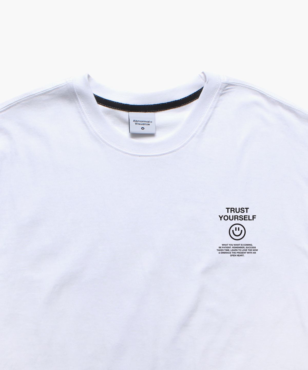 앱놀머씽(ABNORMALTHING) 스마일 오버핏 티셔츠 화이트 (SMILE TODAY T-SHIRT WHITE)