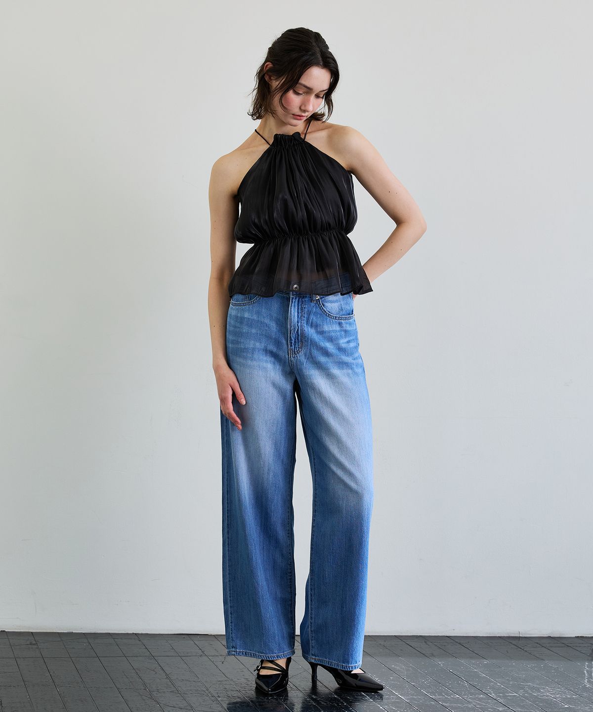 아리킴(ARIKIM) AZURE WIDE DENIM PANTS / BLUE
