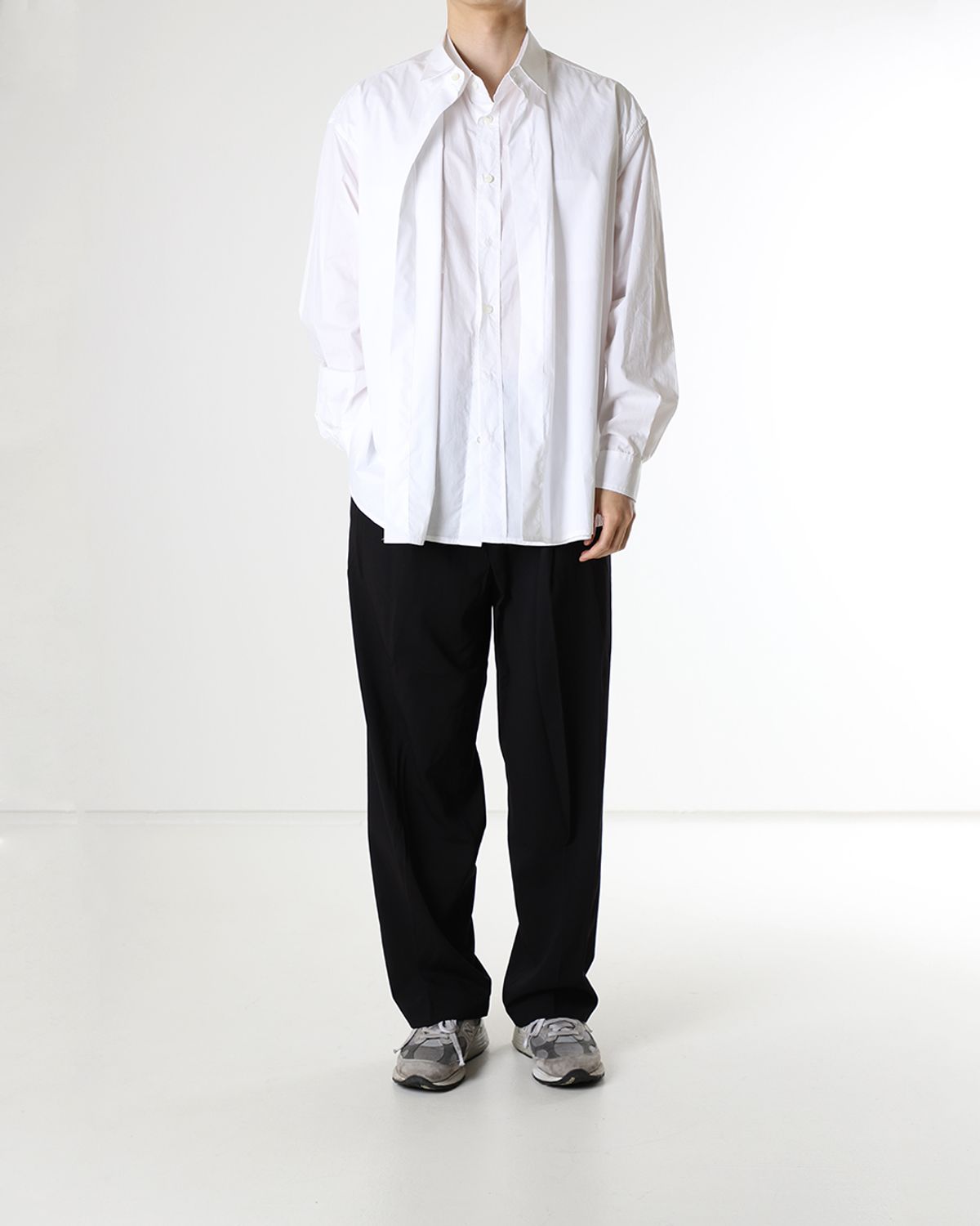 애프터웨이브(AFTERWAVE) 2 Layered Air Shirt White