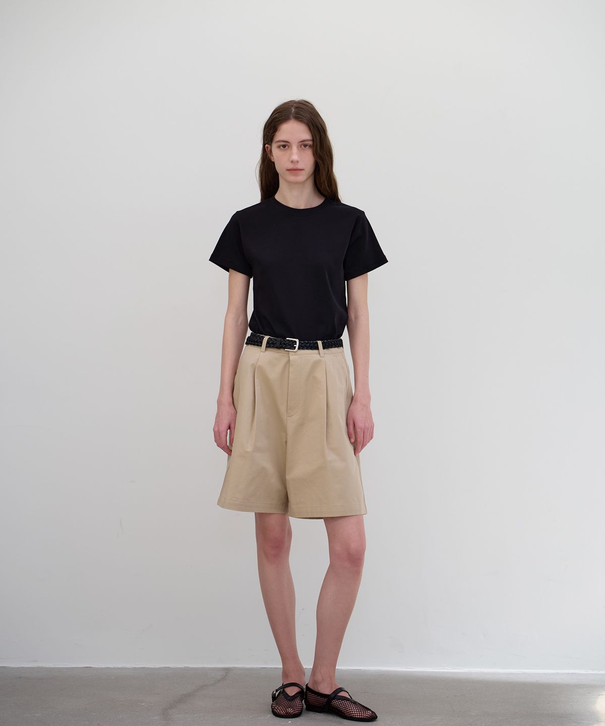 벗튼(BUT'TON) Cotton Span Tee (Black)