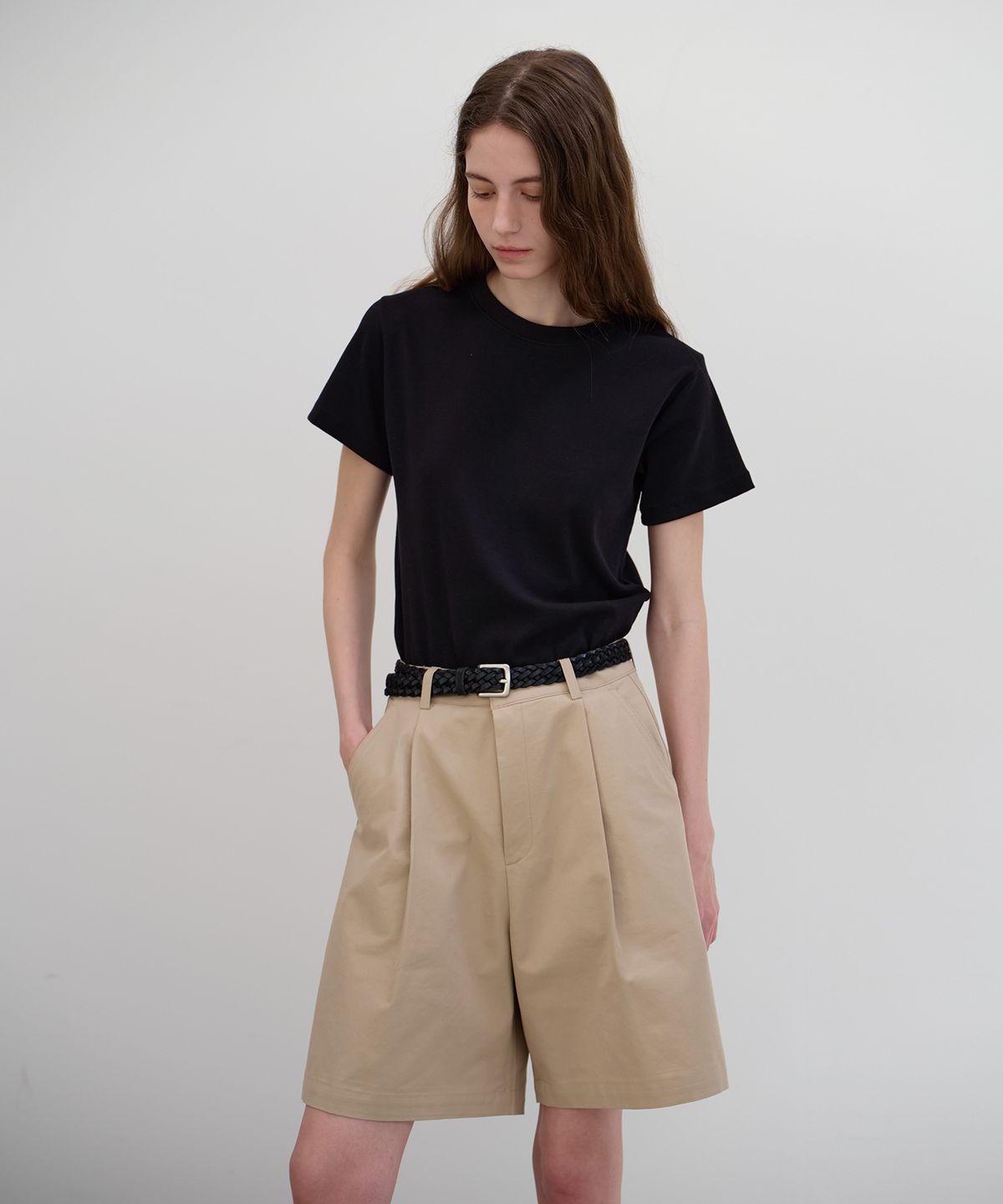 벗튼(BUT'TON) Cotton Span Tee (Black)