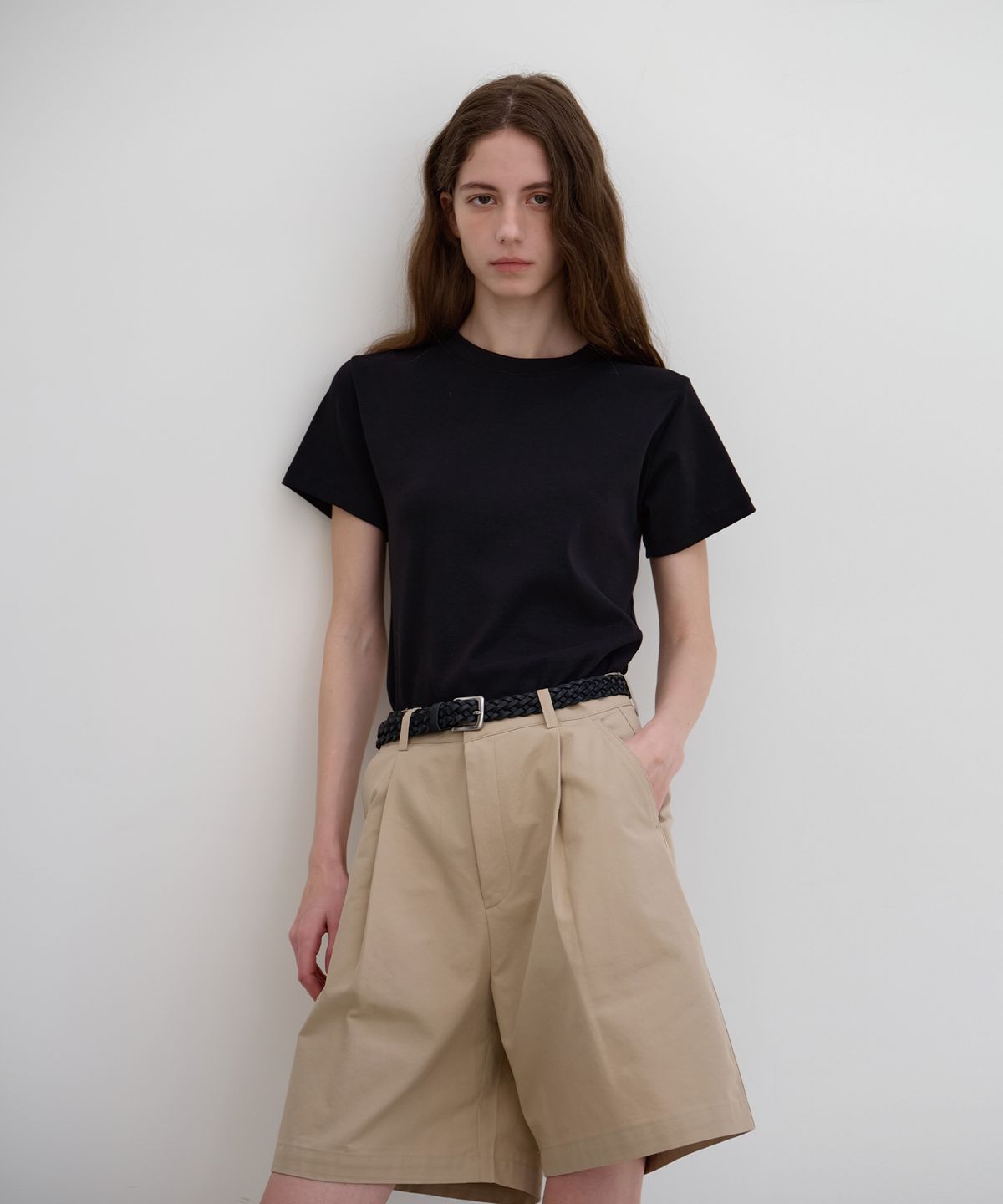 벗튼(BUT'TON) Cotton Span Tee (Black)