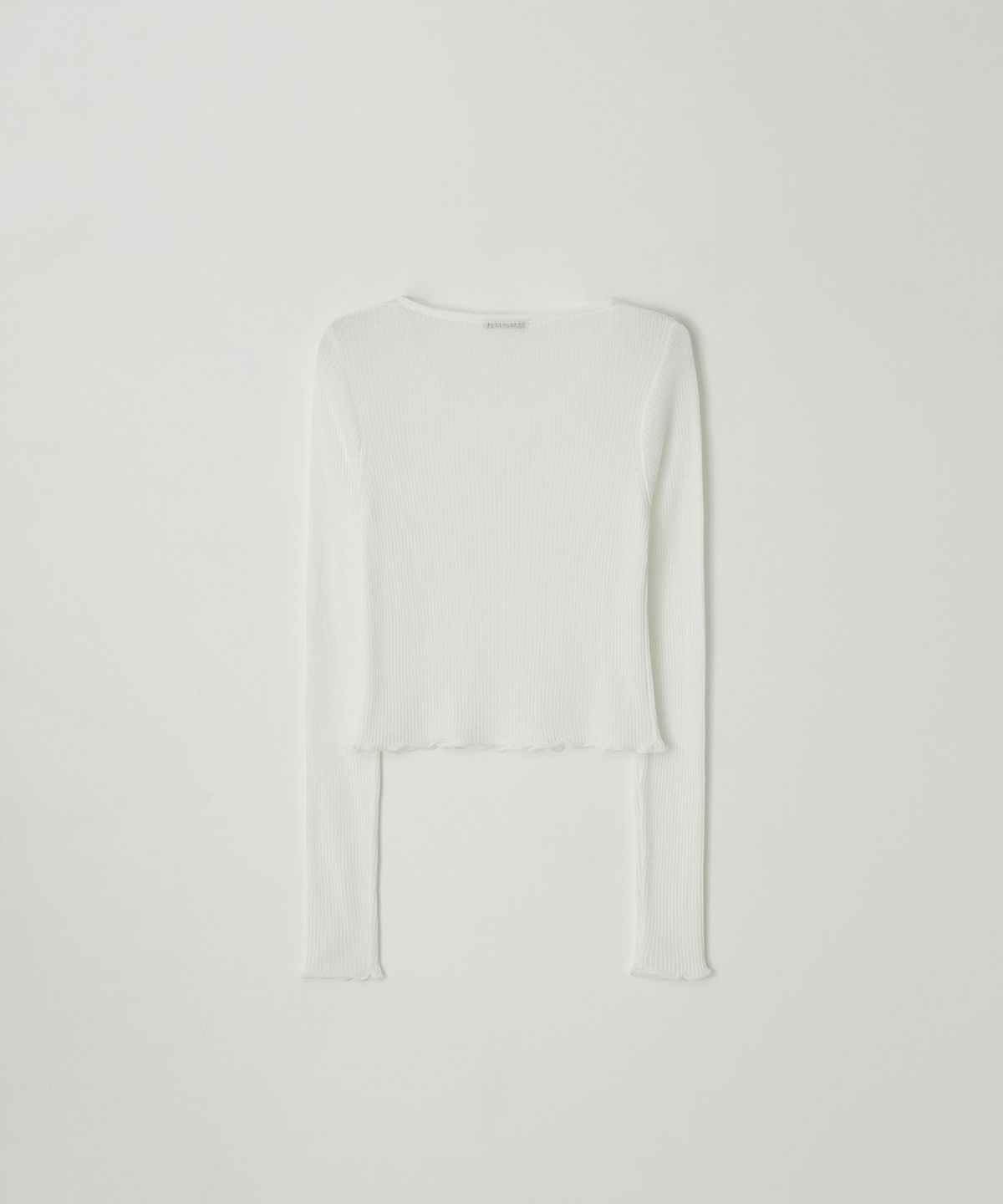 벗튼(BUT'TON) See-Through Long Sleeve Knit (Ivory)