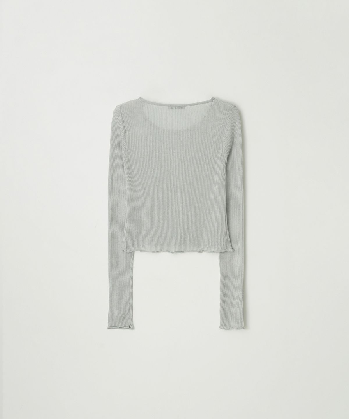 벗튼(BUT'TON) See-Through Long Sleeve Knit (Mint gray)