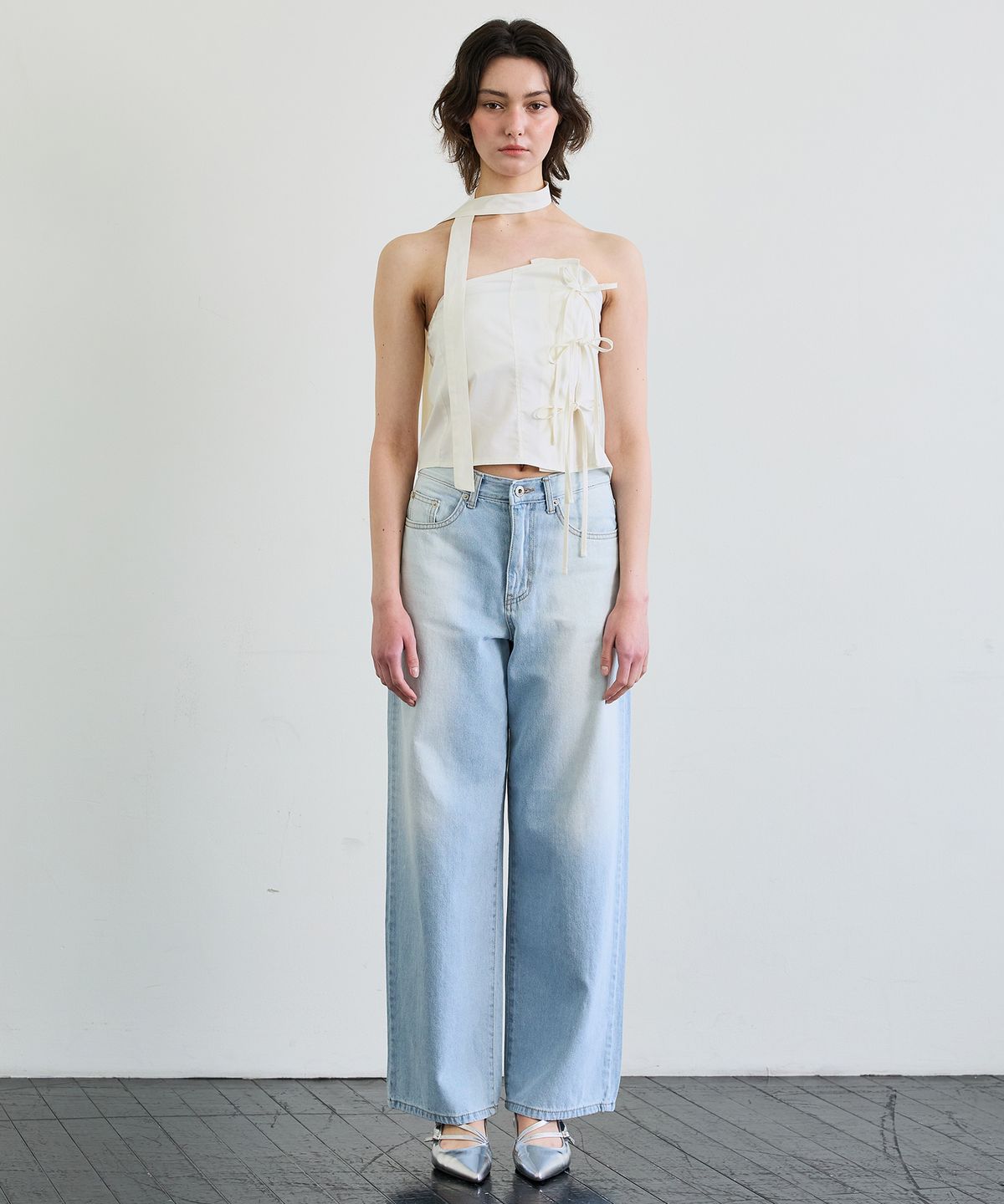 아리킴(ARIKIM) ELFIN SCARF TOP / BEIGE