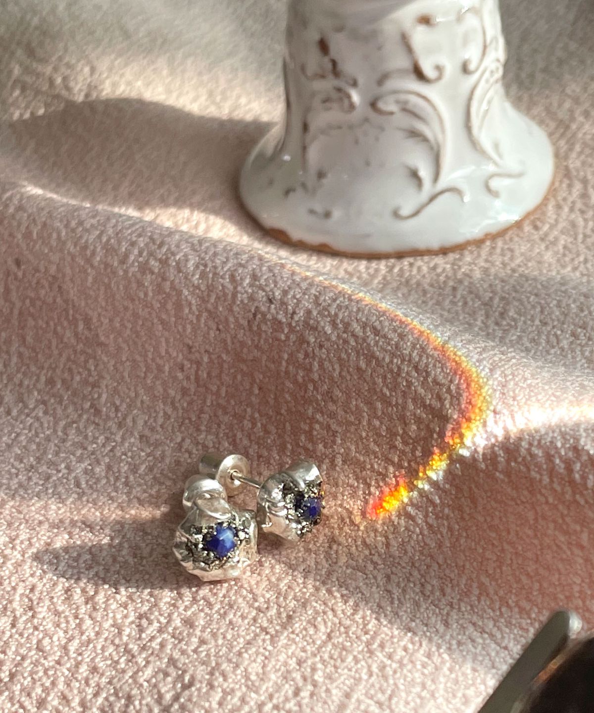 펄시(PERSY) CRUSH STUD SILVER EARRING