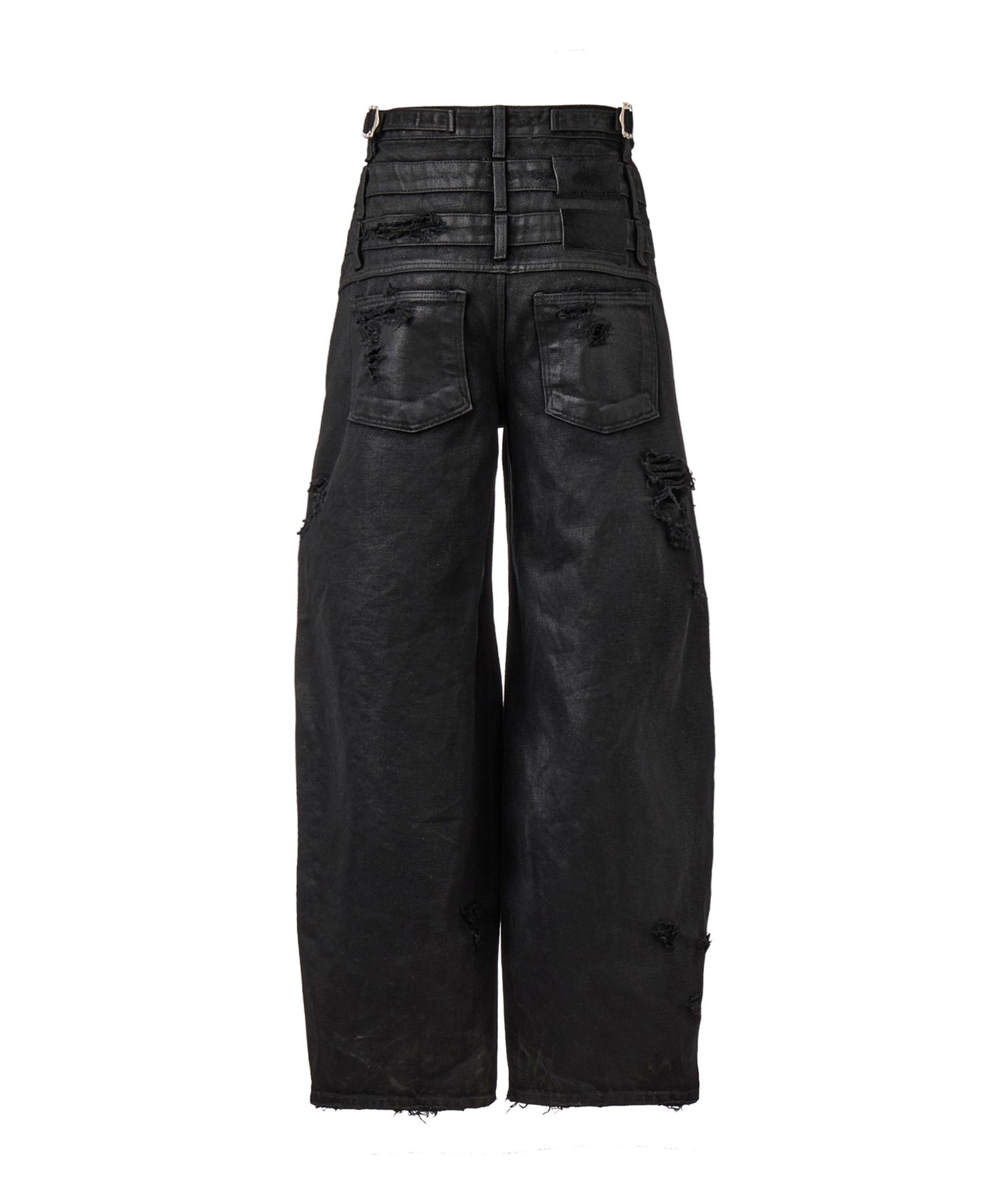 パンツ Anotheryouth 3 layered destroyed jeans 어나더유스(ANOTHERYOUTH) 3 레이어드 디스트로이드 진 - 코티드 블랙