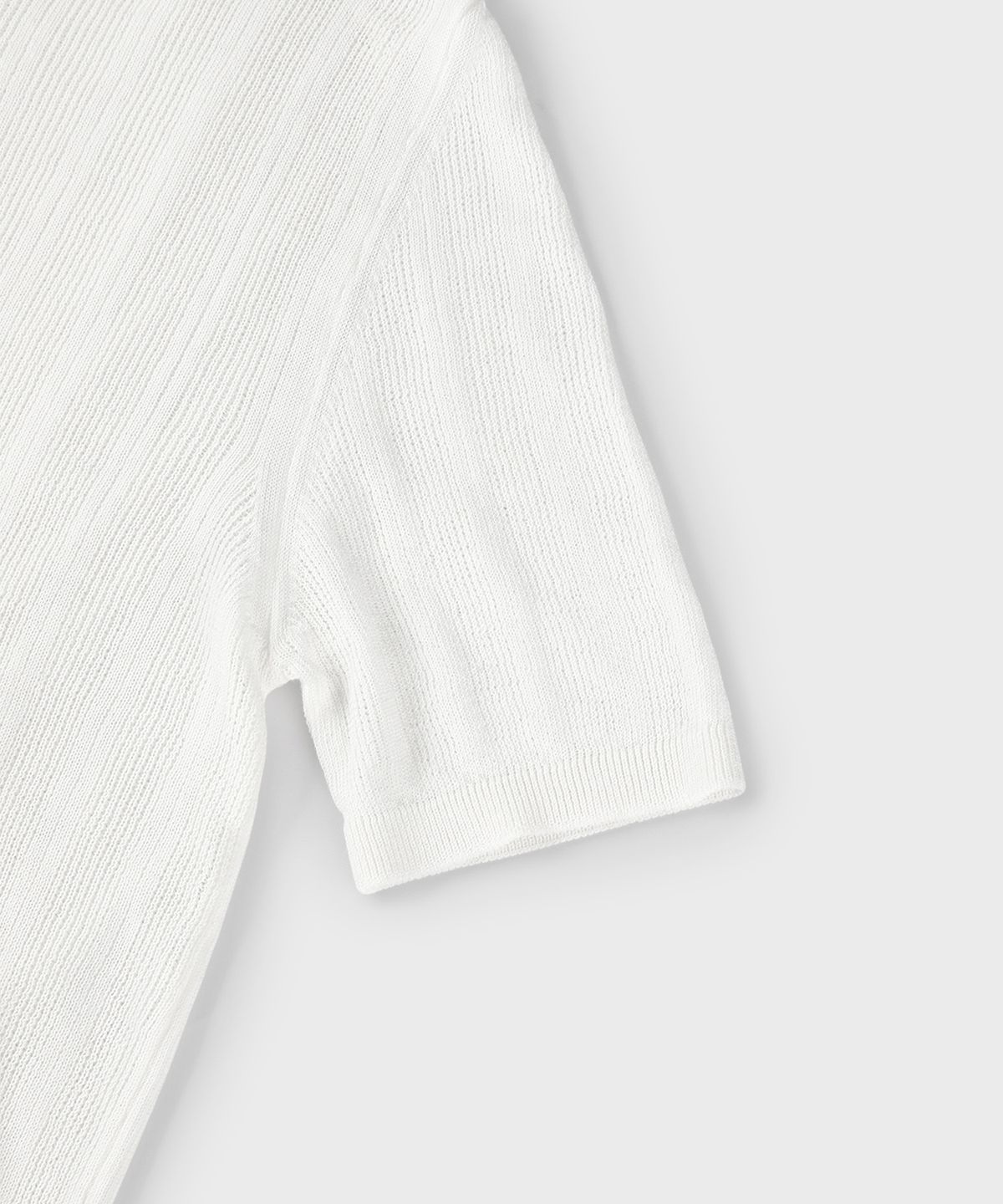 빠니깔레(PANICALE) 화이트 크루넥 코튼 니트