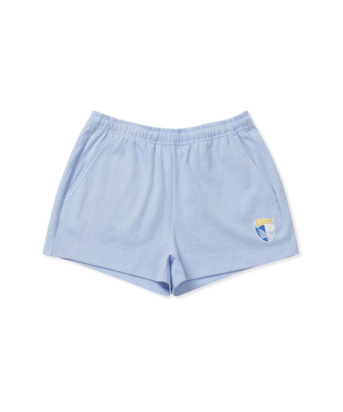 클로브(CLOVE) [25SS clove] Shield Print Banding Shorts (Sky Blue)