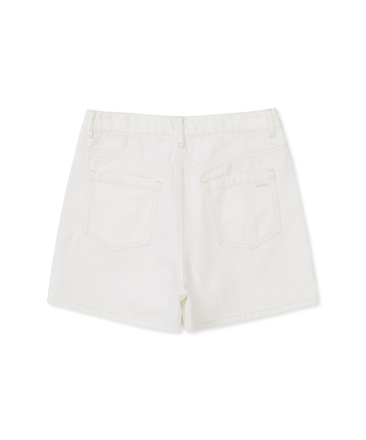클로브(CLOVE) [25SS clove] Basic Denim Shorts (White)